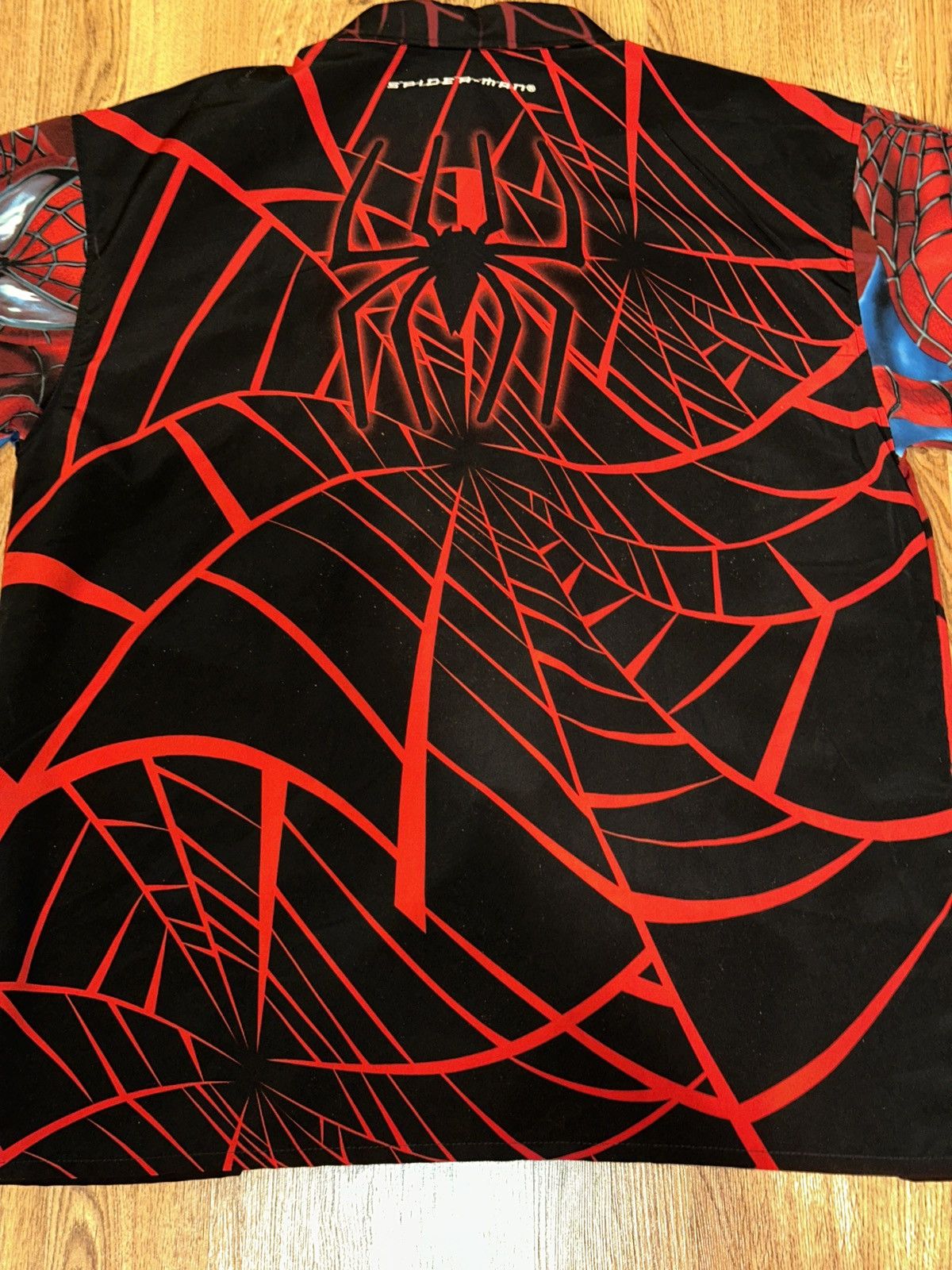 Marvel Comics VTG 2002 SPIDER-MAN AOP All Over Print Button Down Shirt MED Size US M / EU 48-50 / 2 - 4 Thumbnail
