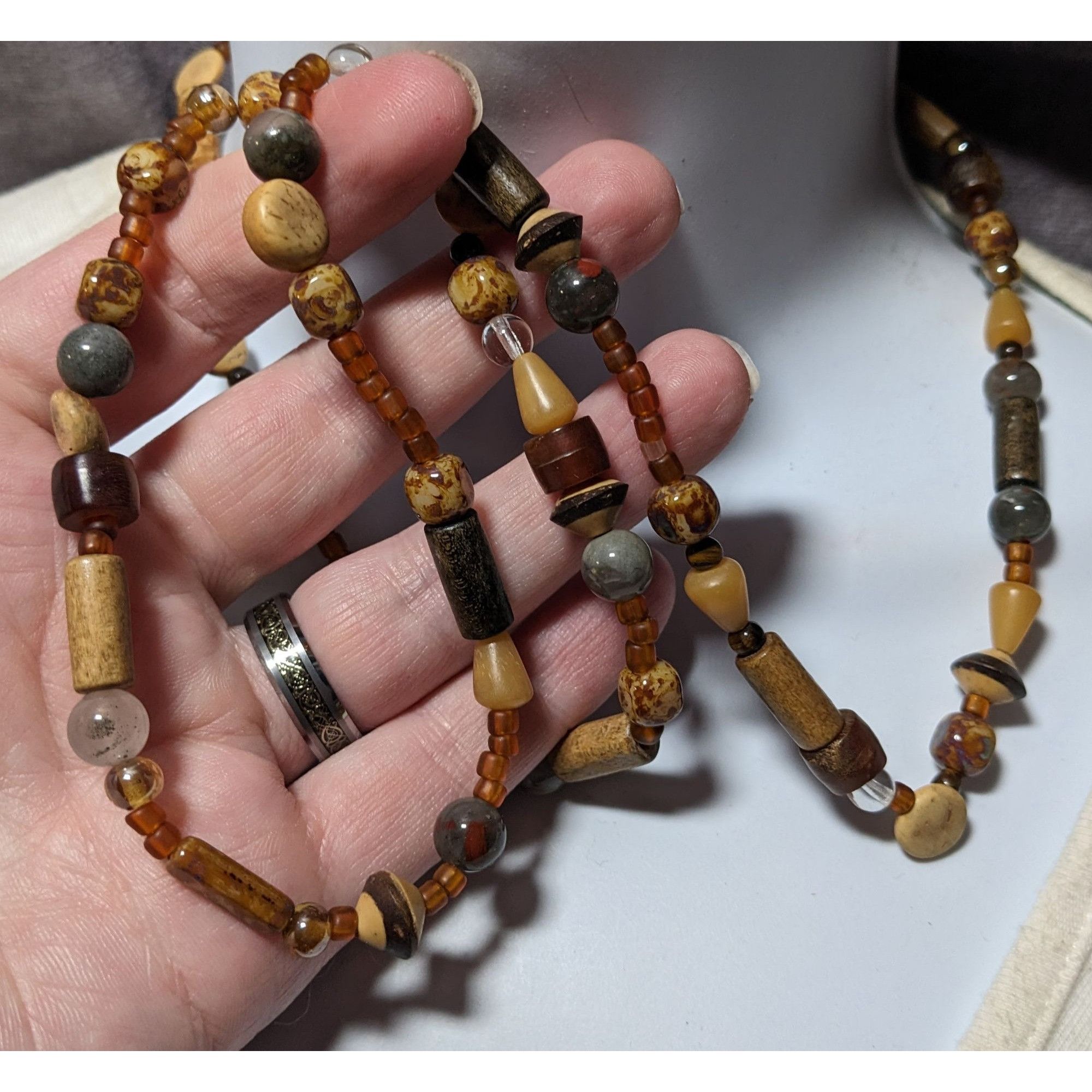Other Earthy Handmade Mixed Media Beaded Necklace Size ONE SIZE - 8 Thumbnail