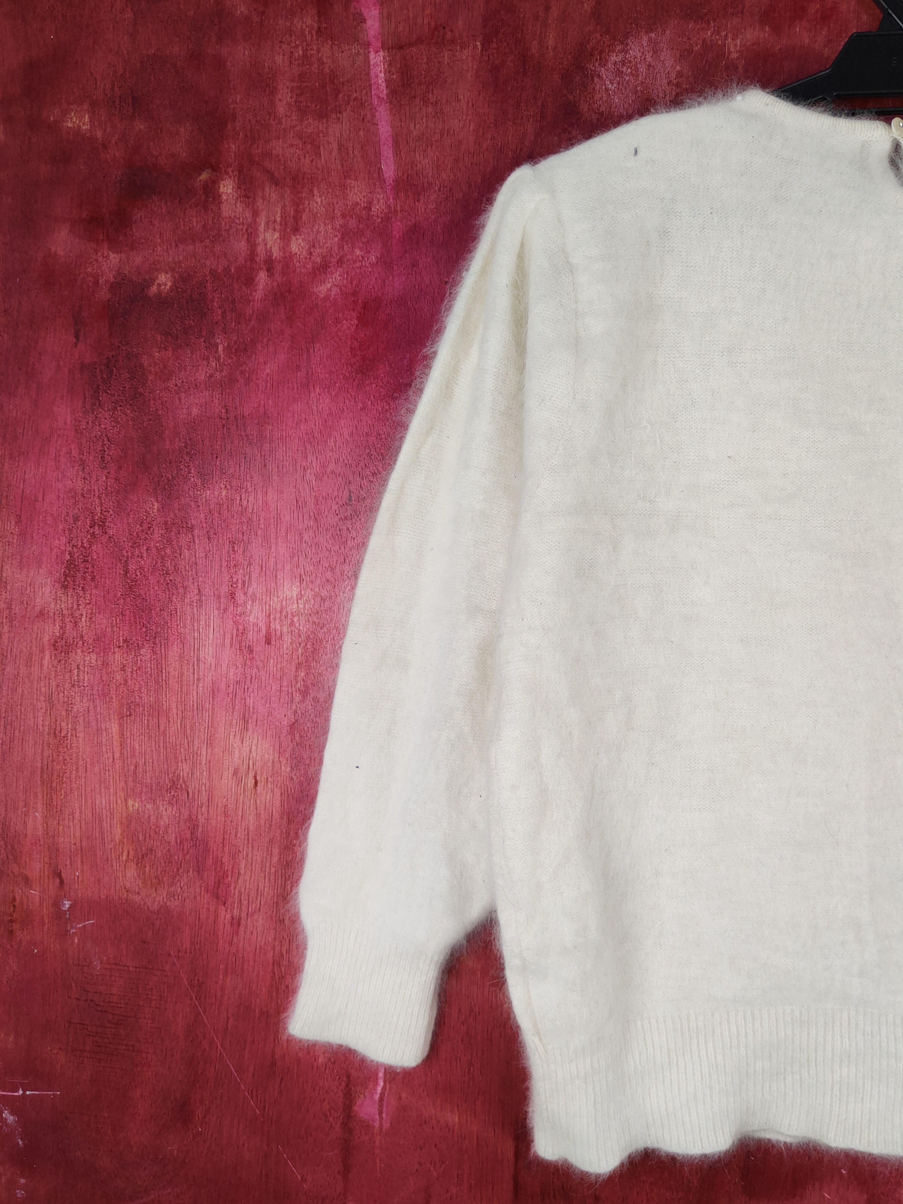 Homespun Knitwear Bonne Grand Cream Shag Shaggy Fur Mohair Knitwear #S2066 Size M / US 6-8 / IT 42-44 - 9 Thumbnail