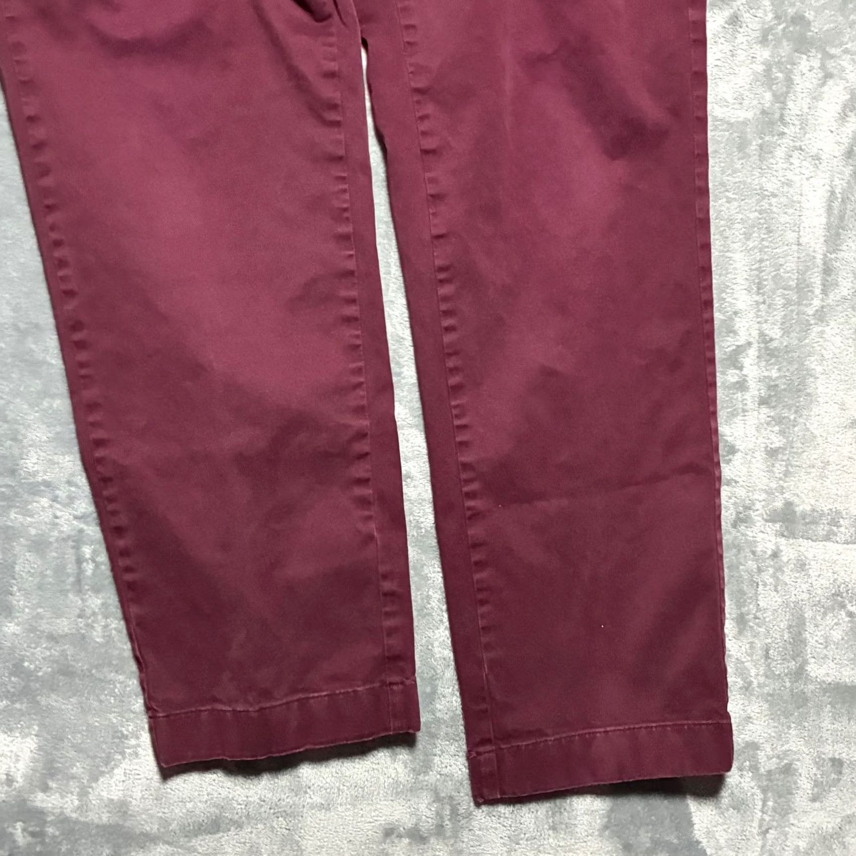 Brooks Brothers Brooks Brothers Red Fleece Chino Pants 34X32 Mens Burgundy Slim Straight 34 Red Solid Wool? Size US 34 / EU 50 - 5 Thumbnail