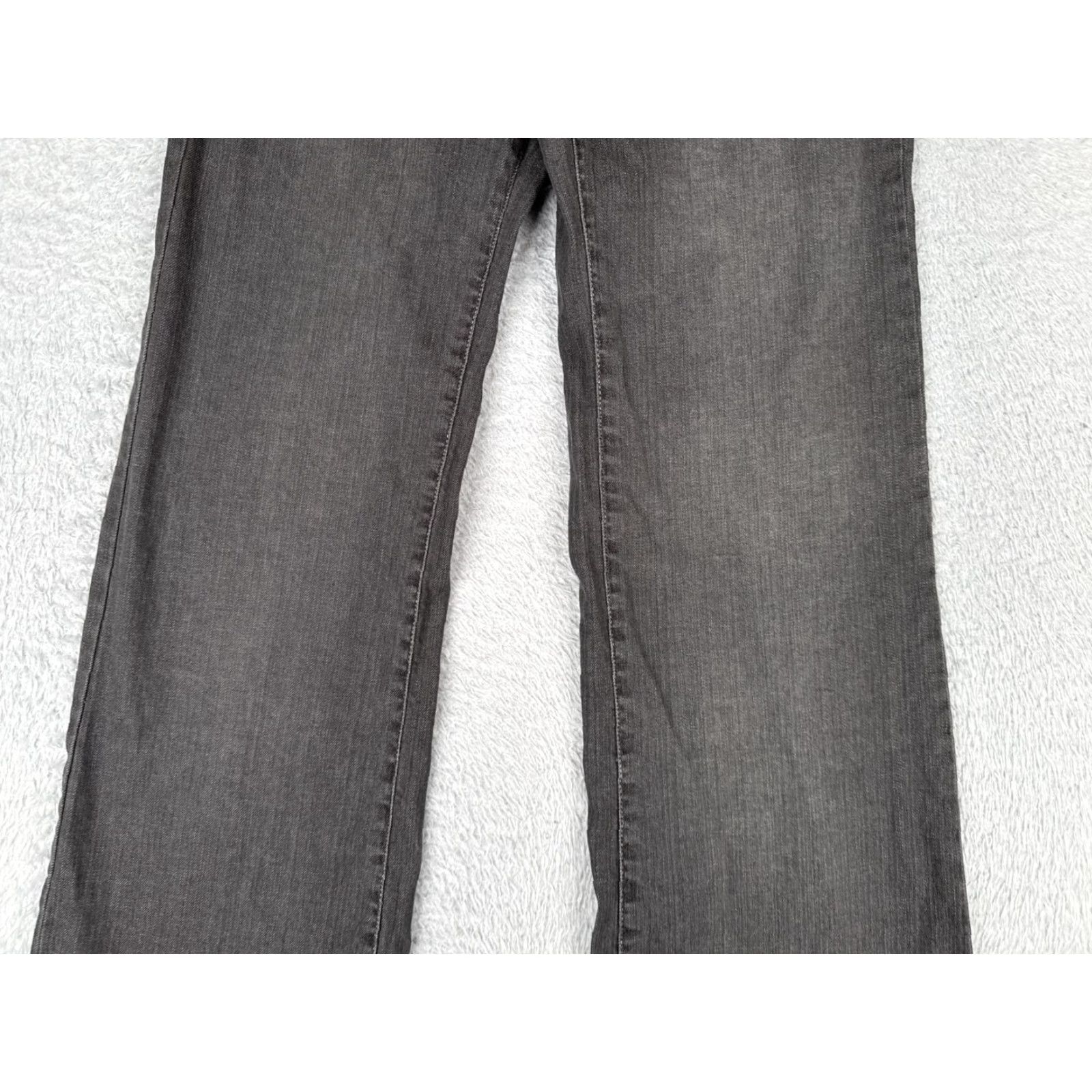 Vintage To The Max Jeans Womens 28 Gray Wide Leg Mid Rise 100% Cotton Distressed 28x32 Size 28" / US 6 / IT 42 - 3 Thumbnail