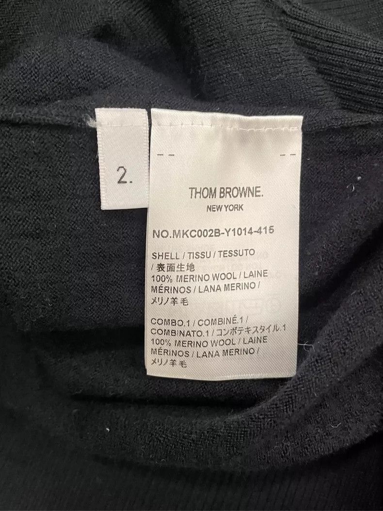 Thom Browne Thom browne Dark blue new blue four-striped wool cardigan j Size US M / EU 48-50 / 2 - 6 Thumbnail