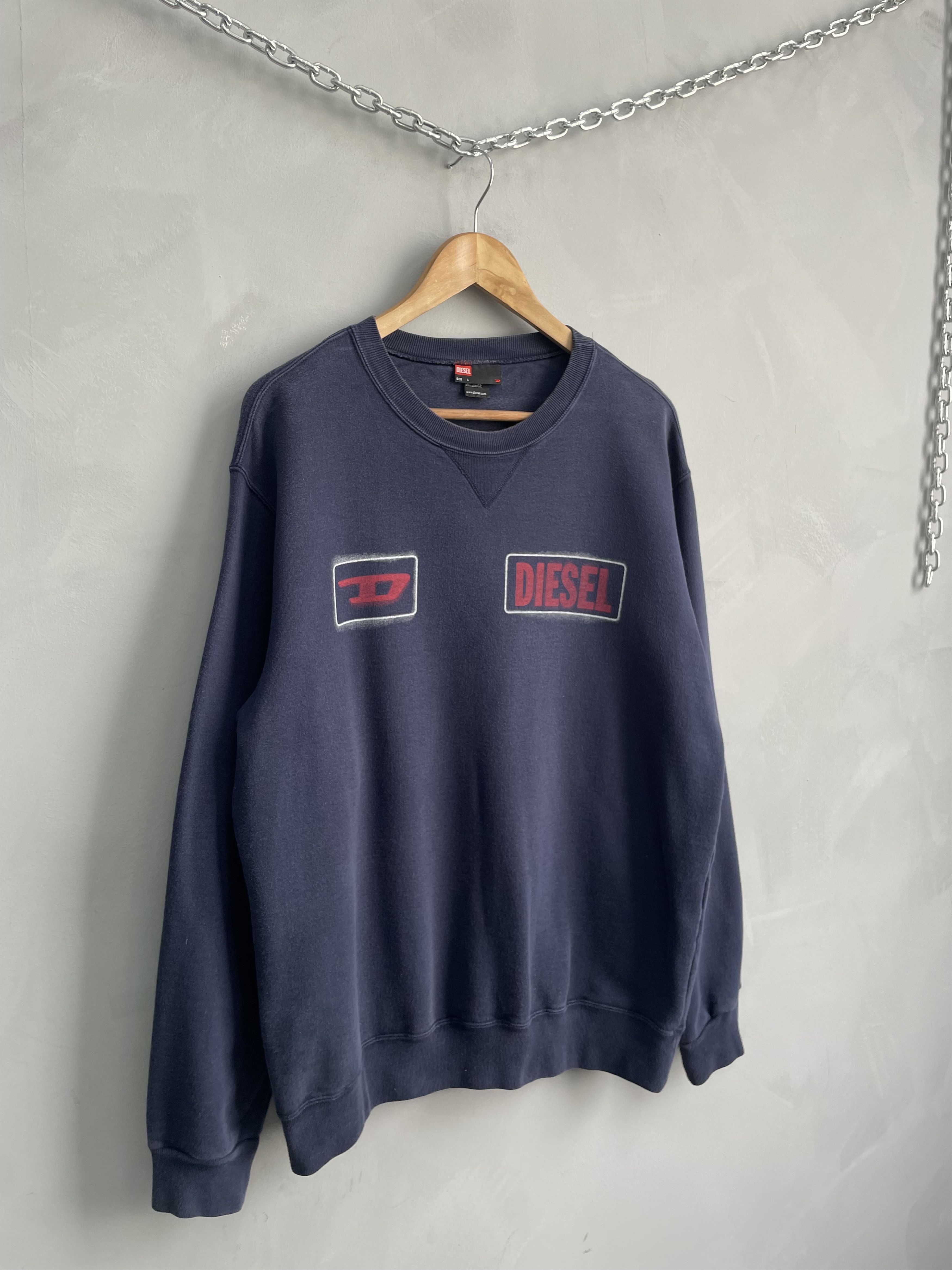 Diesel Diesel big logo retro y2k sweatshirt hoodie Size US L / EU 52-54 / 3 - 3 Thumbnail