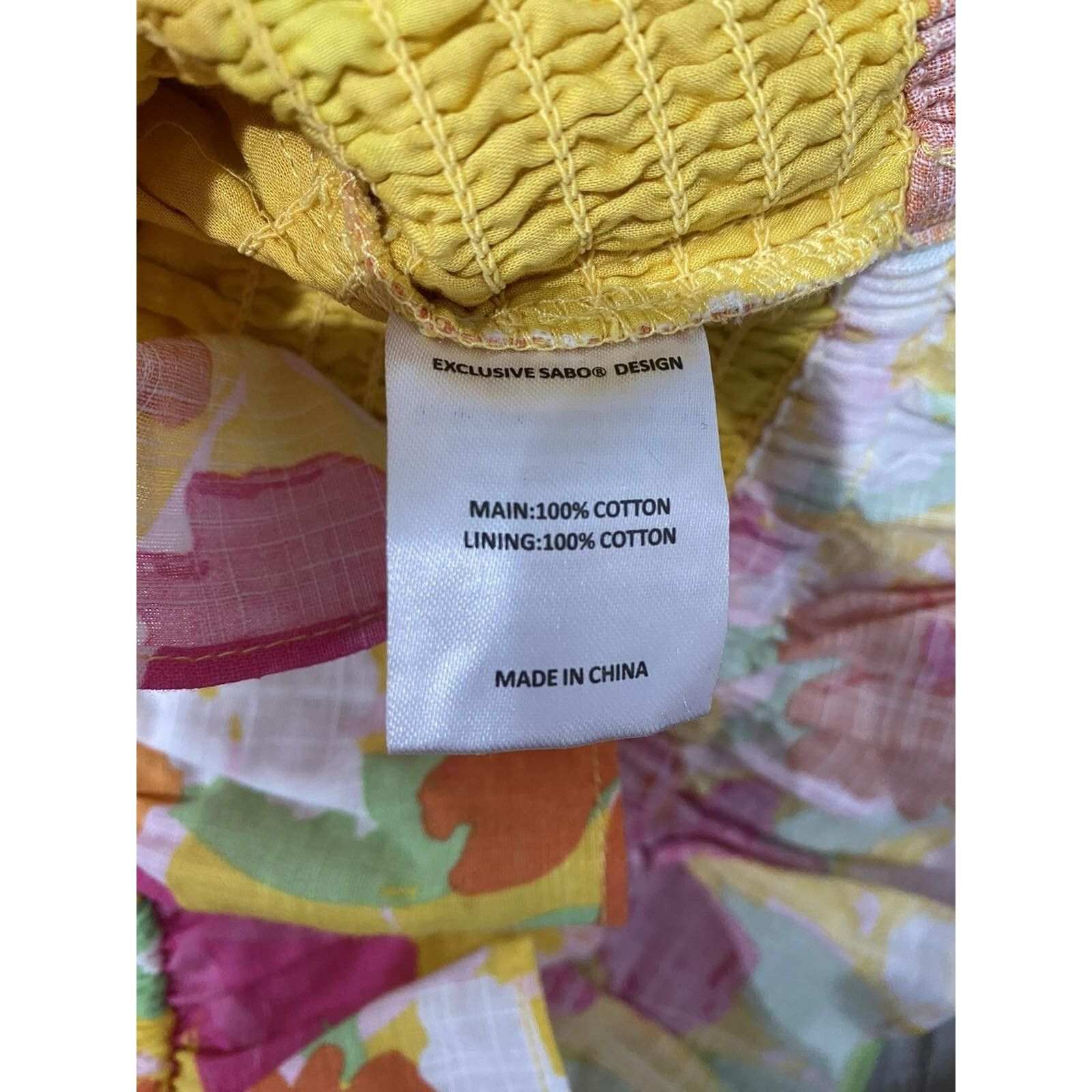 & Other Stories SABO Mica Shirred Women Top Multicolor Cotton Size L A003300 Size L / US 10 / IT 46 - 8 Thumbnail