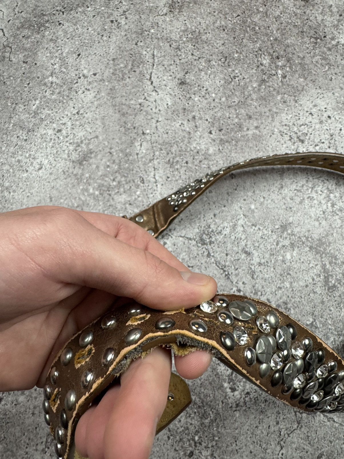 Japanese Brand 00’s NUMBER NINE STYLE STUDDED PUNK STAR Y2K BELT VINTAGE Size ONE SIZE - 9 Thumbnail