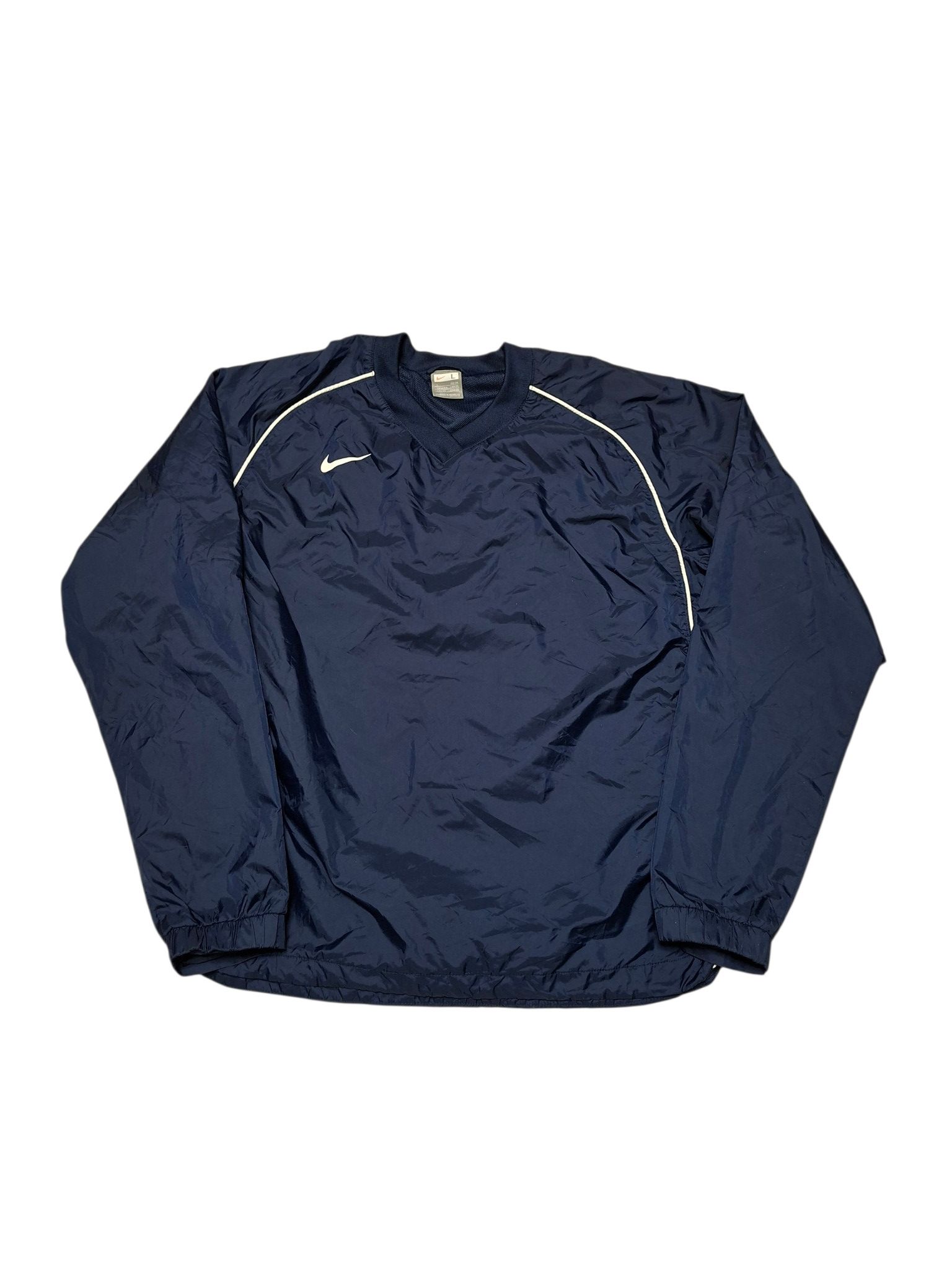Nike NIKE VINTAGE 2008 V-NECK NYLON SWEATSHIRT Size US L / EU 52-54 / 3 - 1 Thumbnail