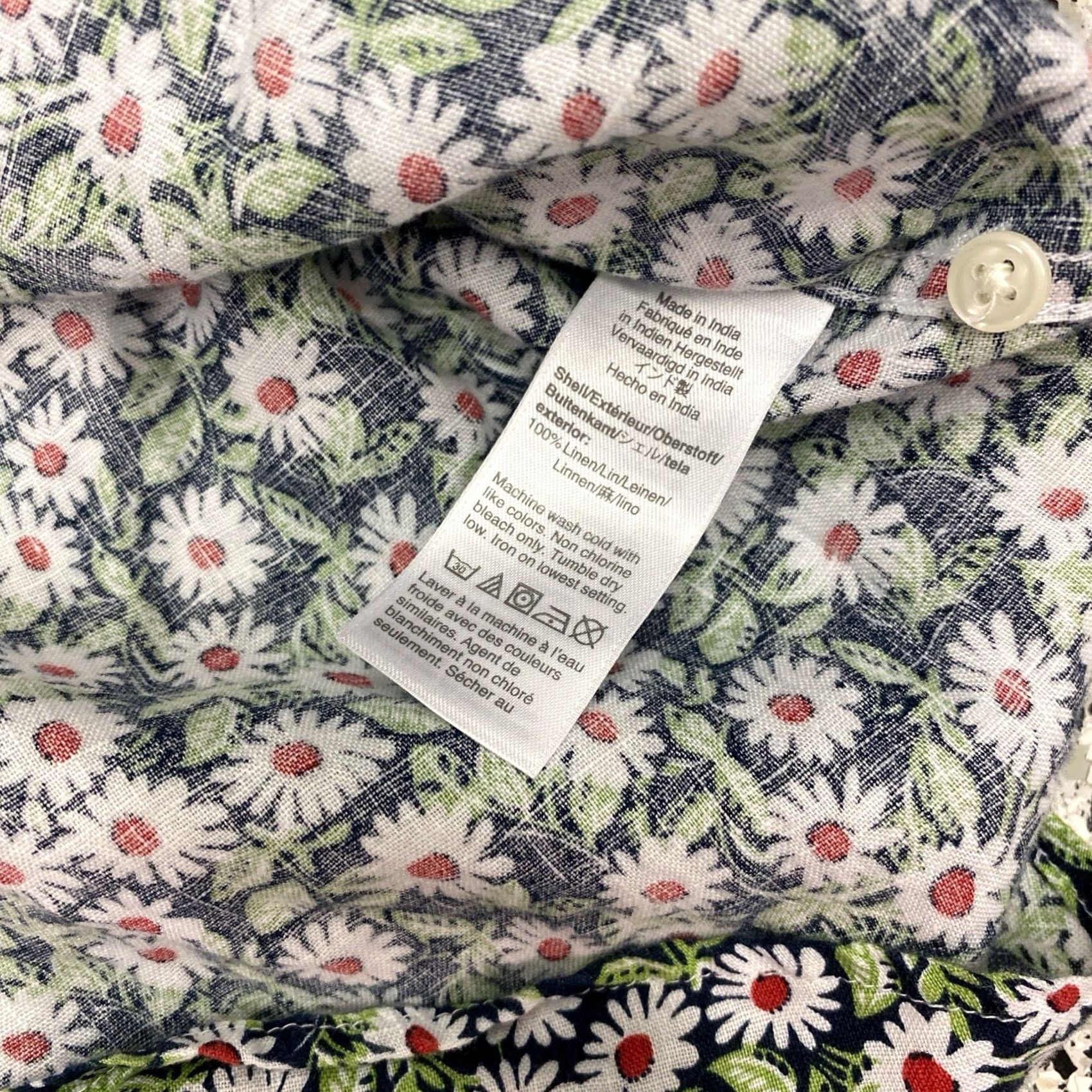 J.Crew J.CREW Flower Shirt Men M Classic Fit Short Sleeve Linen Tropical Print Multicolor Size US M / EU 48-50 / 2 - 5 Thumbnail
