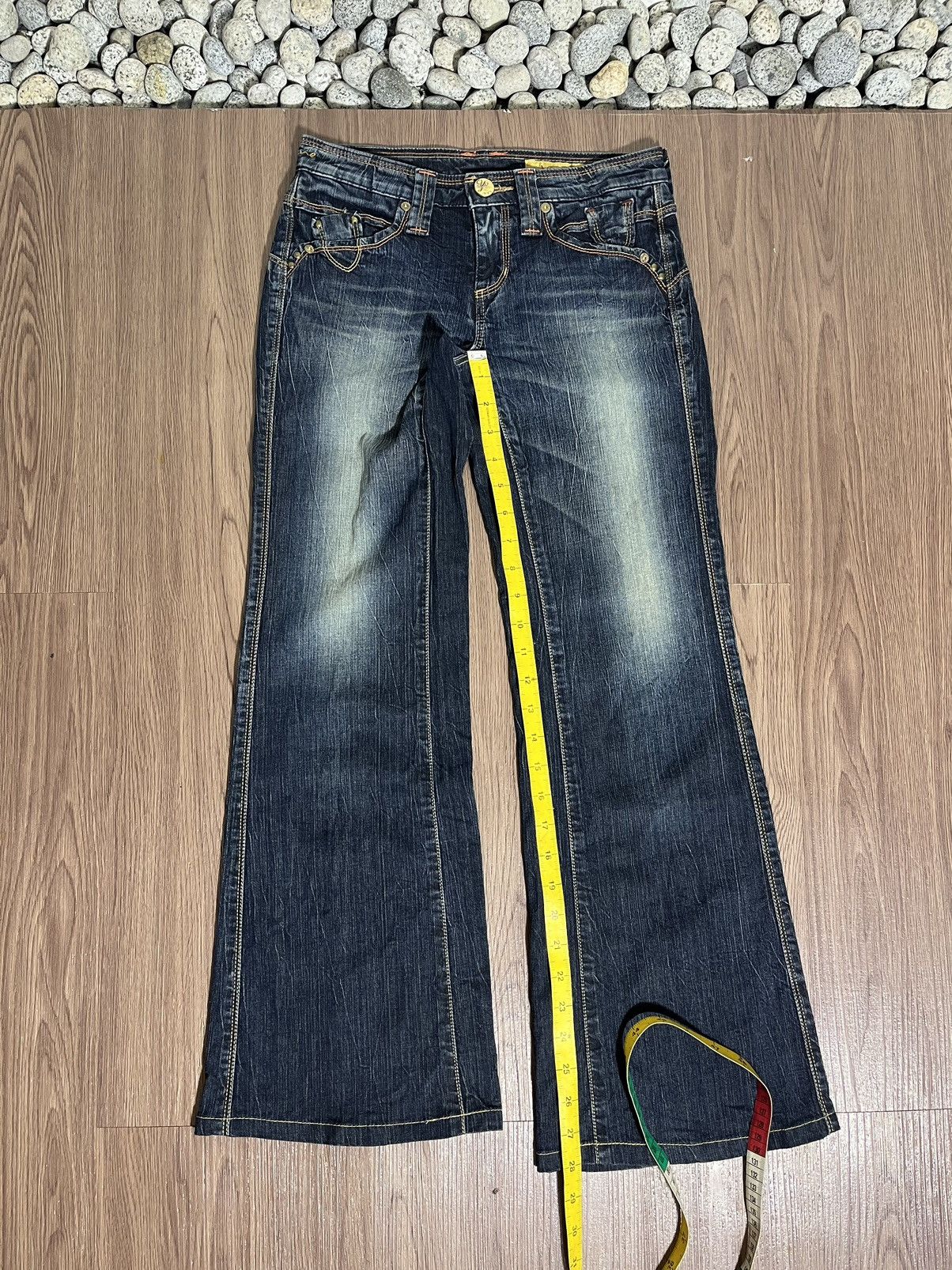 Edwin × If Six Was Nine × Tornado Mart Edwin x Something tribal emboirdery flare lowrise denim Size US 27 - 15 Thumbnail