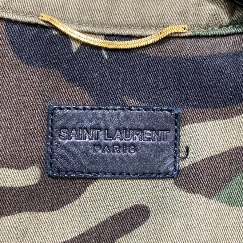 Saint Laurent Paris Saint Laurent Paris Gold thread camouflage overalls jacket Size US S / EU 44-46 / 1 - 5 Thumbnail