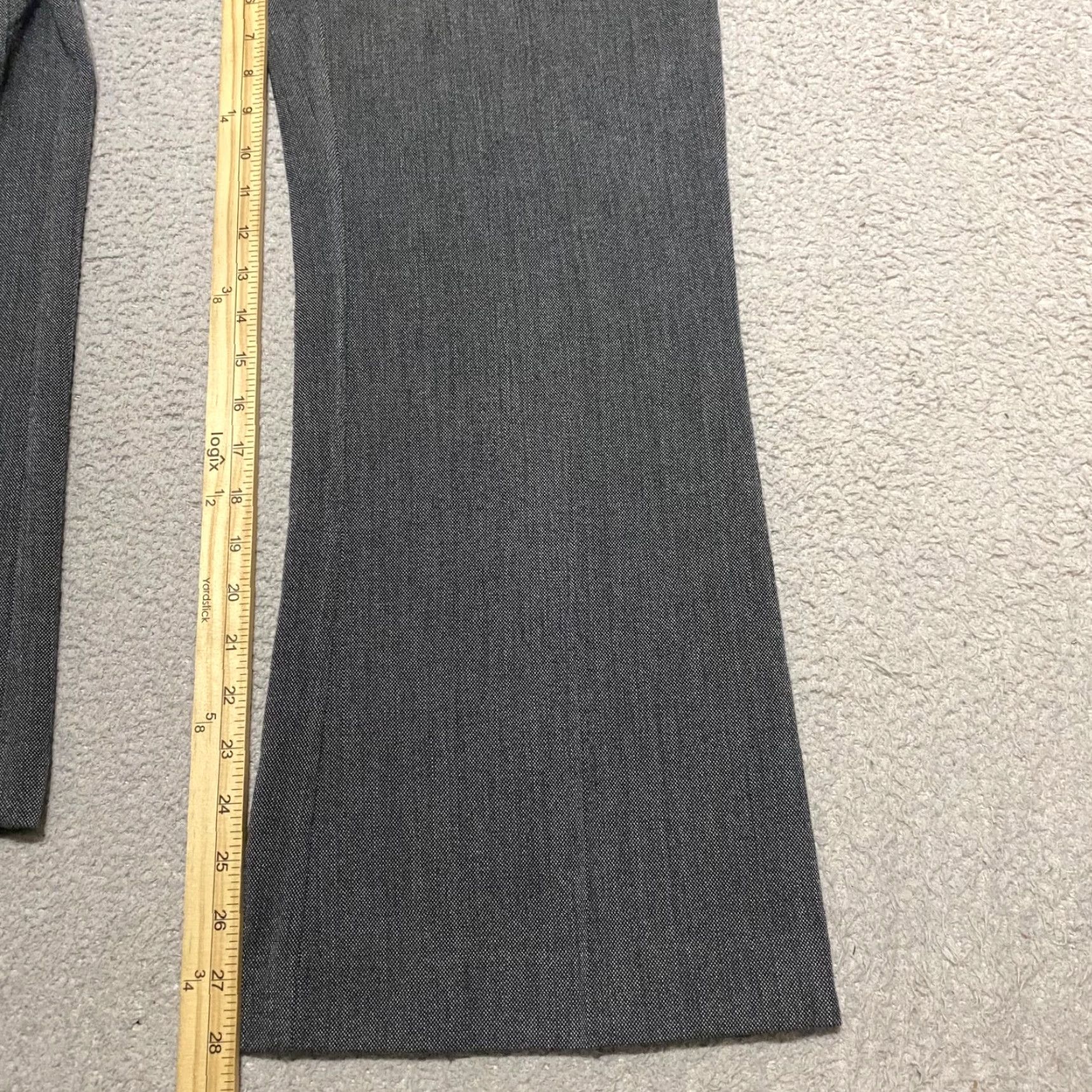 Apt. 9 Apt. 9 Womens Pants Dress Gray Wide-Leg High Rise 10P Petites Pockets Stretch Size 32" / US 10 / IT 46 - 5 Thumbnail