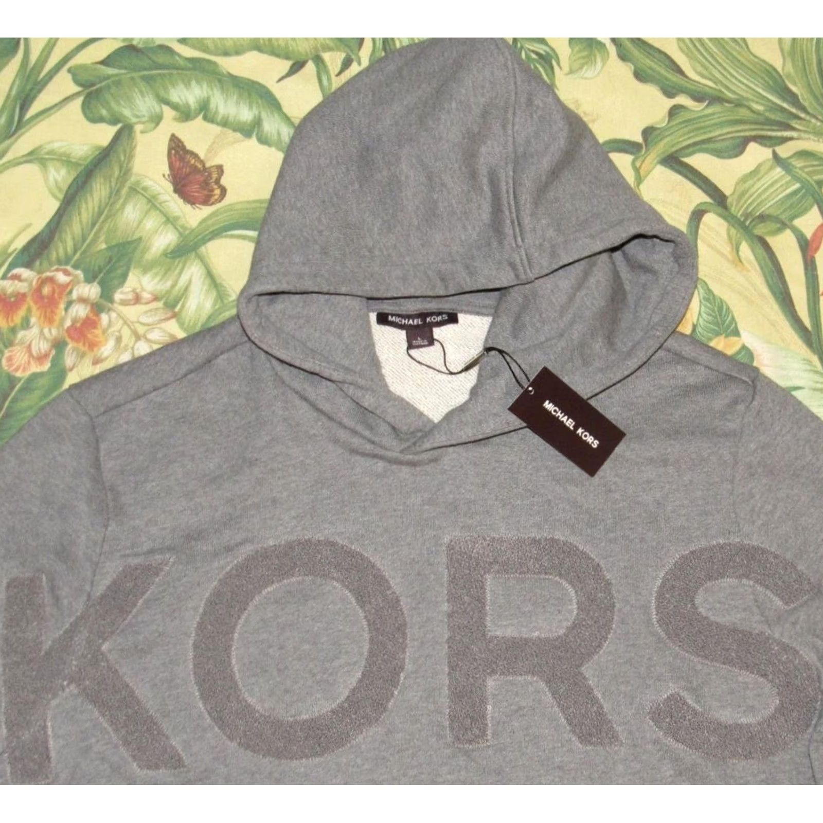 Michael Kors VINTAGE MICHAEL KORS Grey Ash Melange Cotton Hoodie Sweater Large NWT Size US L / EU 52-54 / 3 - 2 Thumbnail