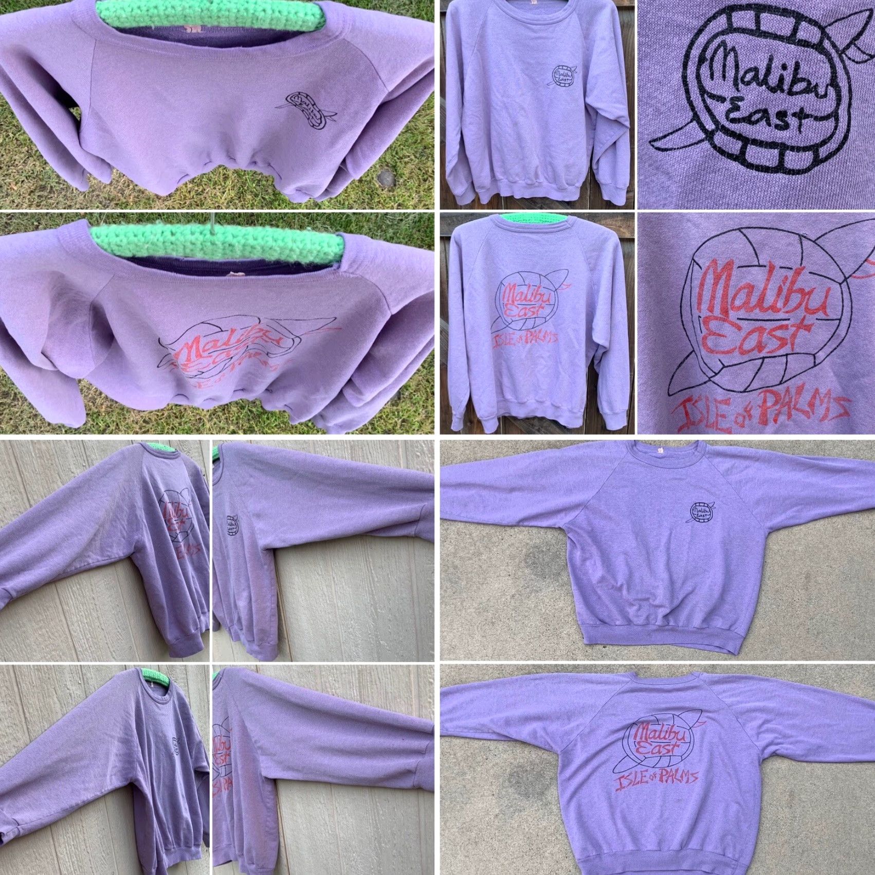 Vintage VINTAGE Malibu East Isle of Palms raglan sweatshirt volleyball surfboard sweater Size US M / EU 48-50 / 2 - 4 Thumbnail