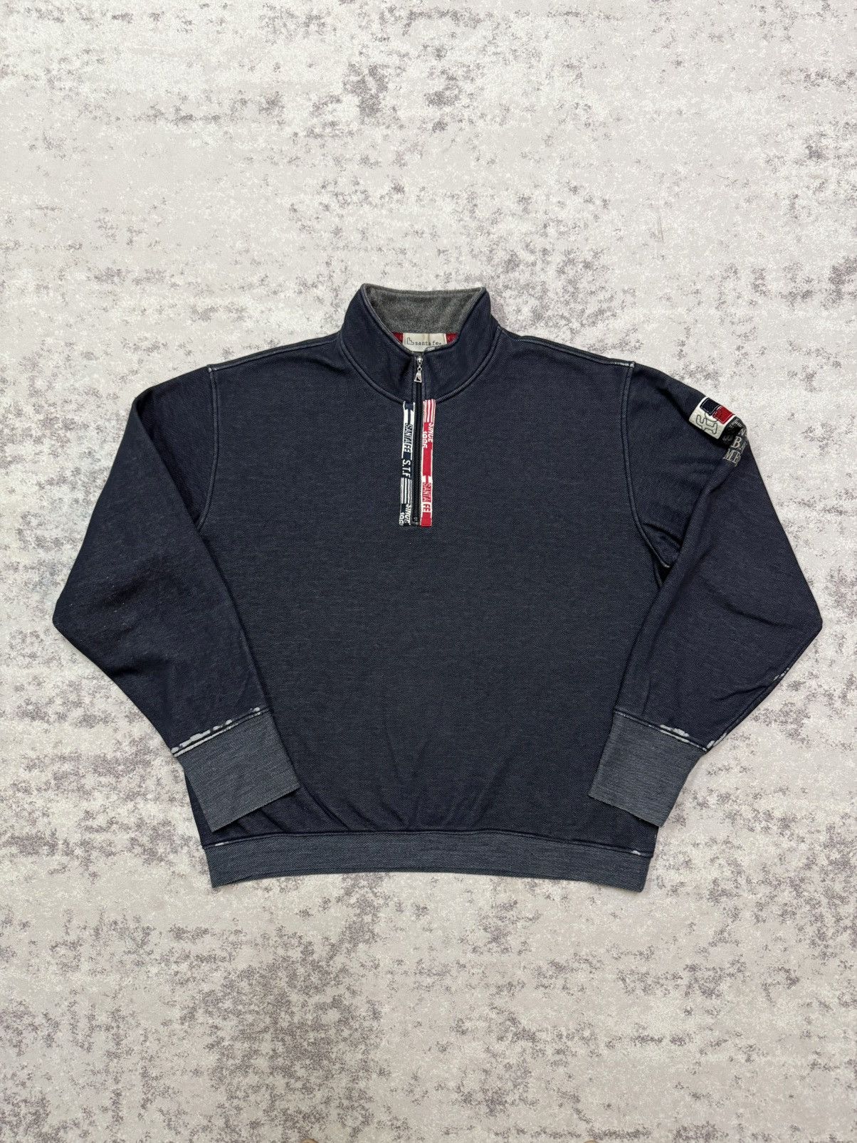 Vintage Santa Fe Fleece Lined Halfzipper Sweatshirt Size US L / EU 52-54 / 3 - 3 Thumbnail