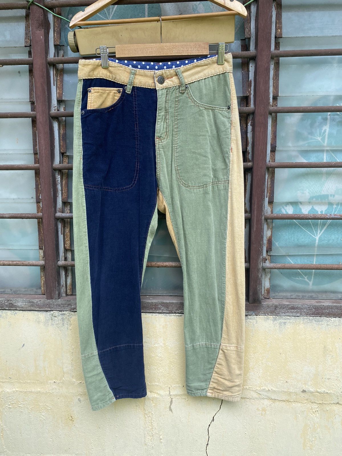 Japanese Brand Agile Corduroy Patchwork Pants