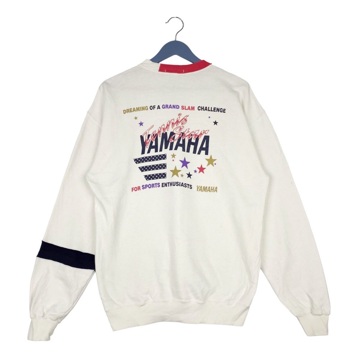 Vintage × Yamaha Vintage Yamaha Printed Crewneck Sweatshirt White Pullover Size US L / EU 52-54 / 3 - 1 Thumbnail