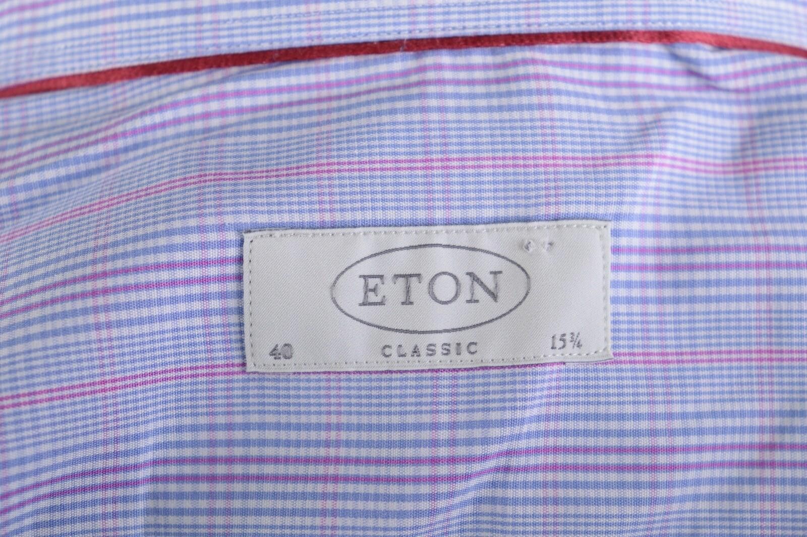 Eton Eton Classic Blue Check Button Down Shirt Size 40 / 15.5 Size US M / EU 48-50 / 2 - 10 Thumbnail