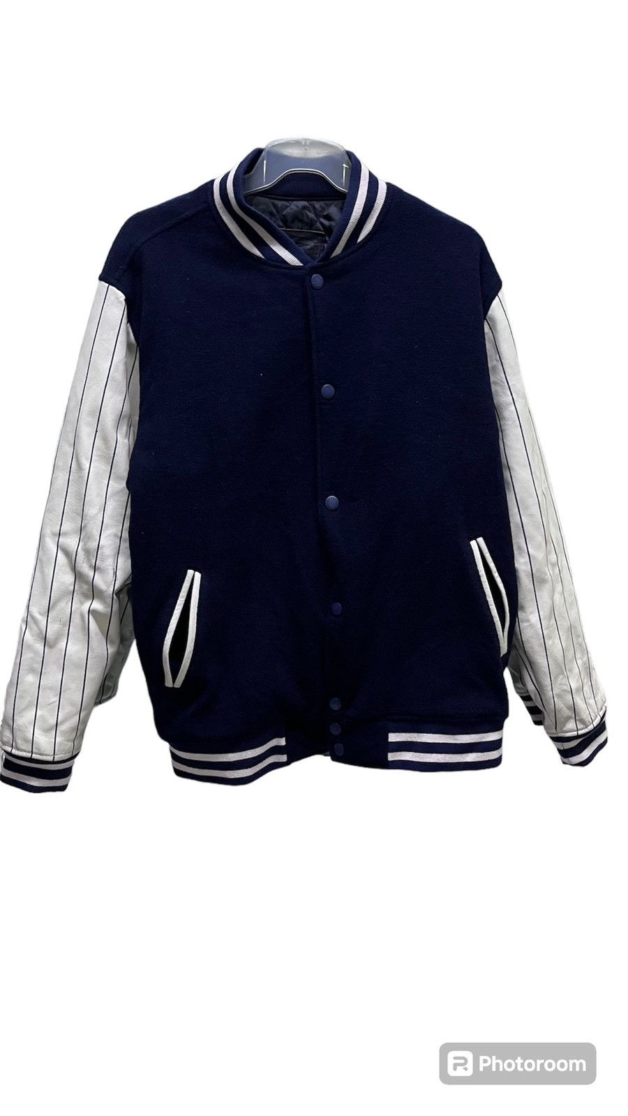 Japanese Brand × MasterPiece JAPANESE MASTERPIECE WOOL STRIPE VARSITY JACKET Size US L / EU 52-54 / 3 - 1 Thumbnail