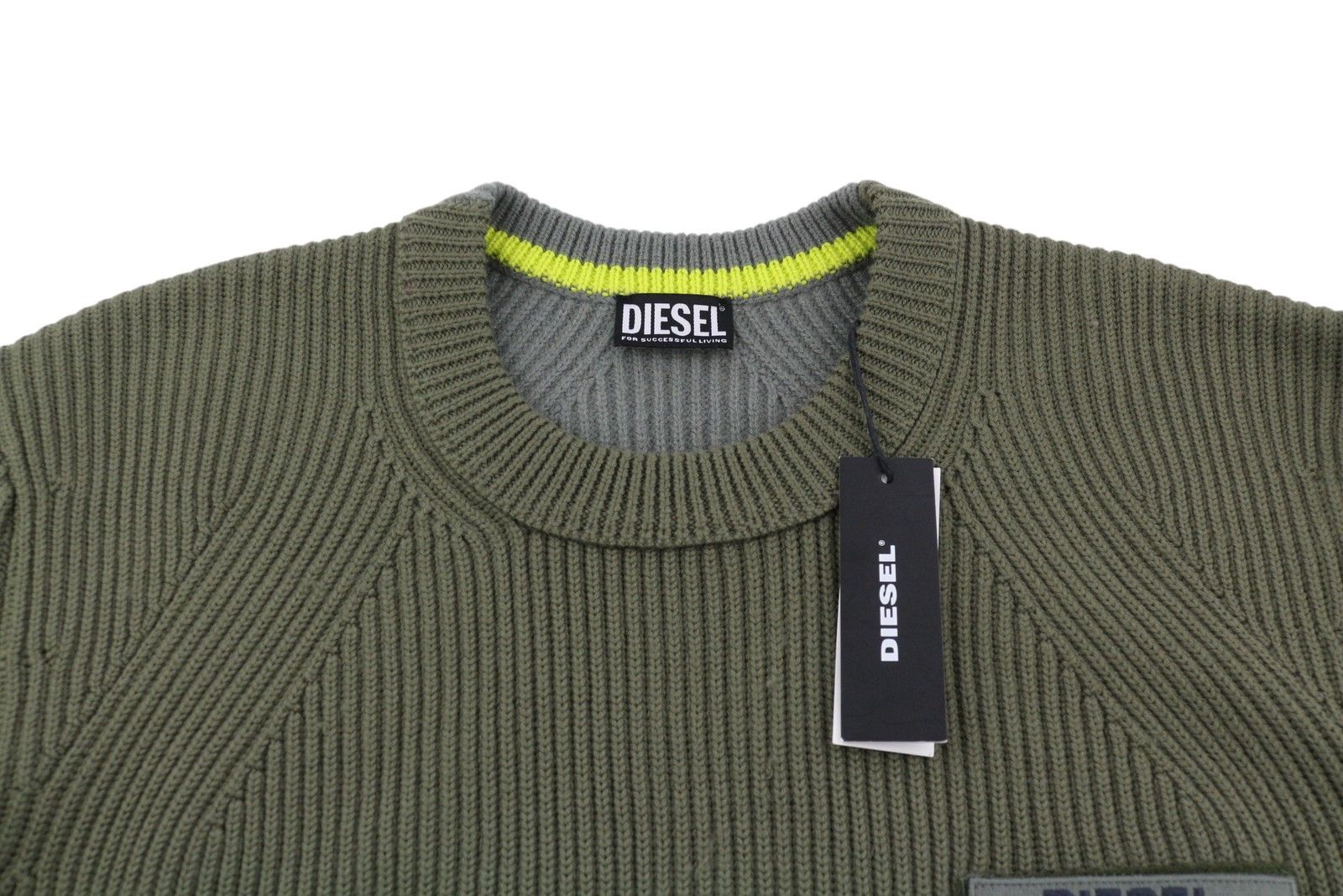 K-BIRMIN 2XL Khaki Wool Knit Logo Jumper 41147