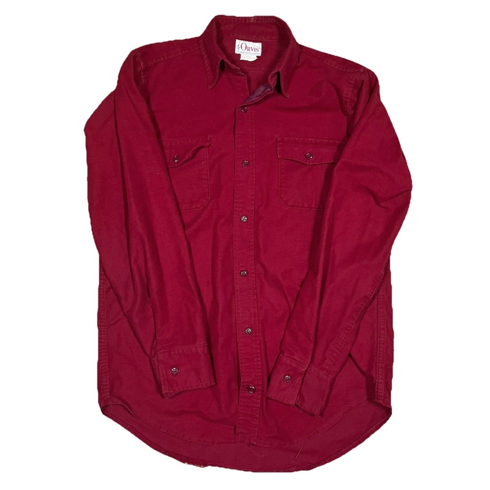 Orvis VTG Orvis Shirt Red Chamois Button Workwear Distressing 90s Size US L / EU 52-54 / 3 - 2 Thumbnail