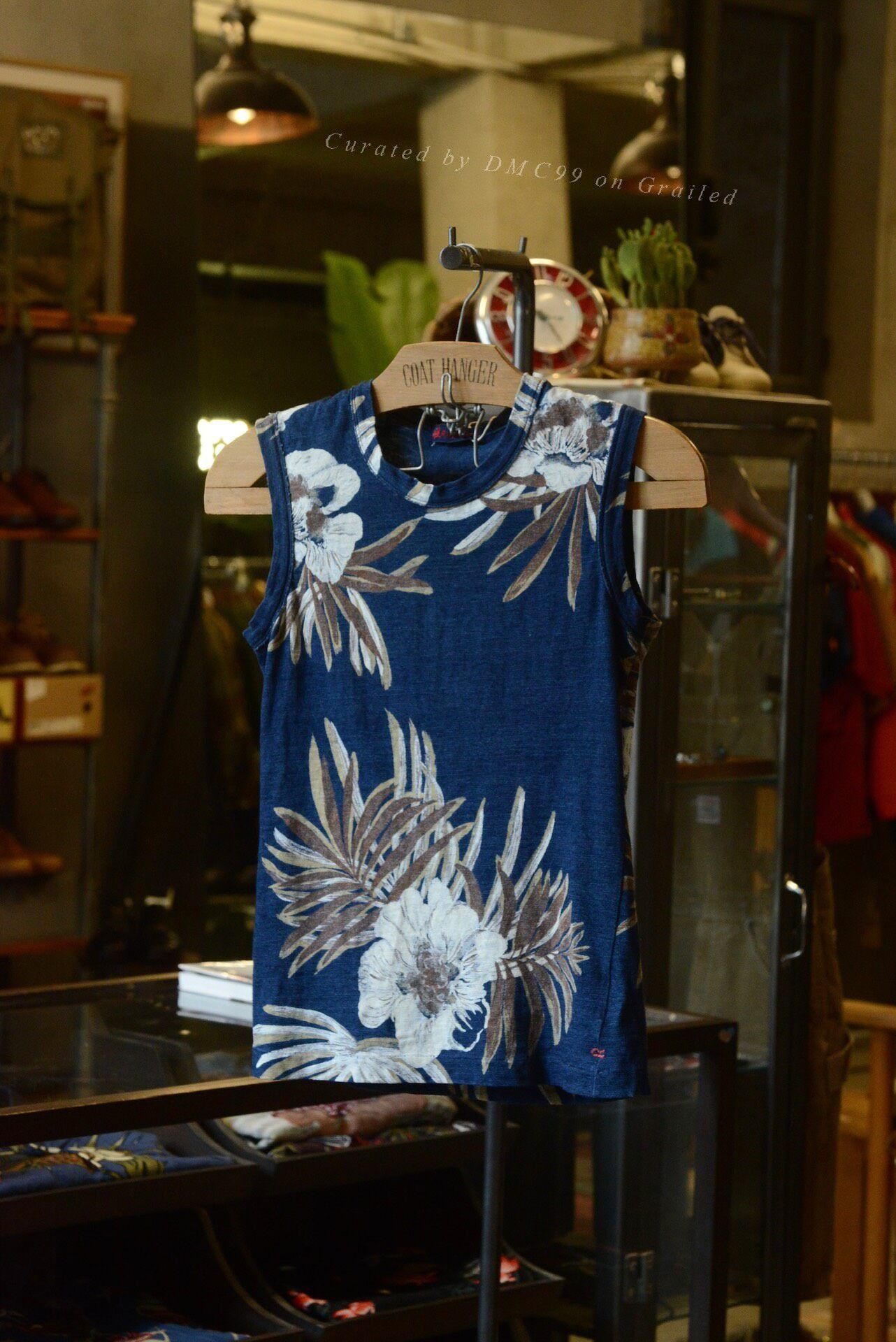 45rpm R by 45RPM Floral Indigo Sleeveless Top Size S / US 4 / IT 40 - 1 Thumbnail