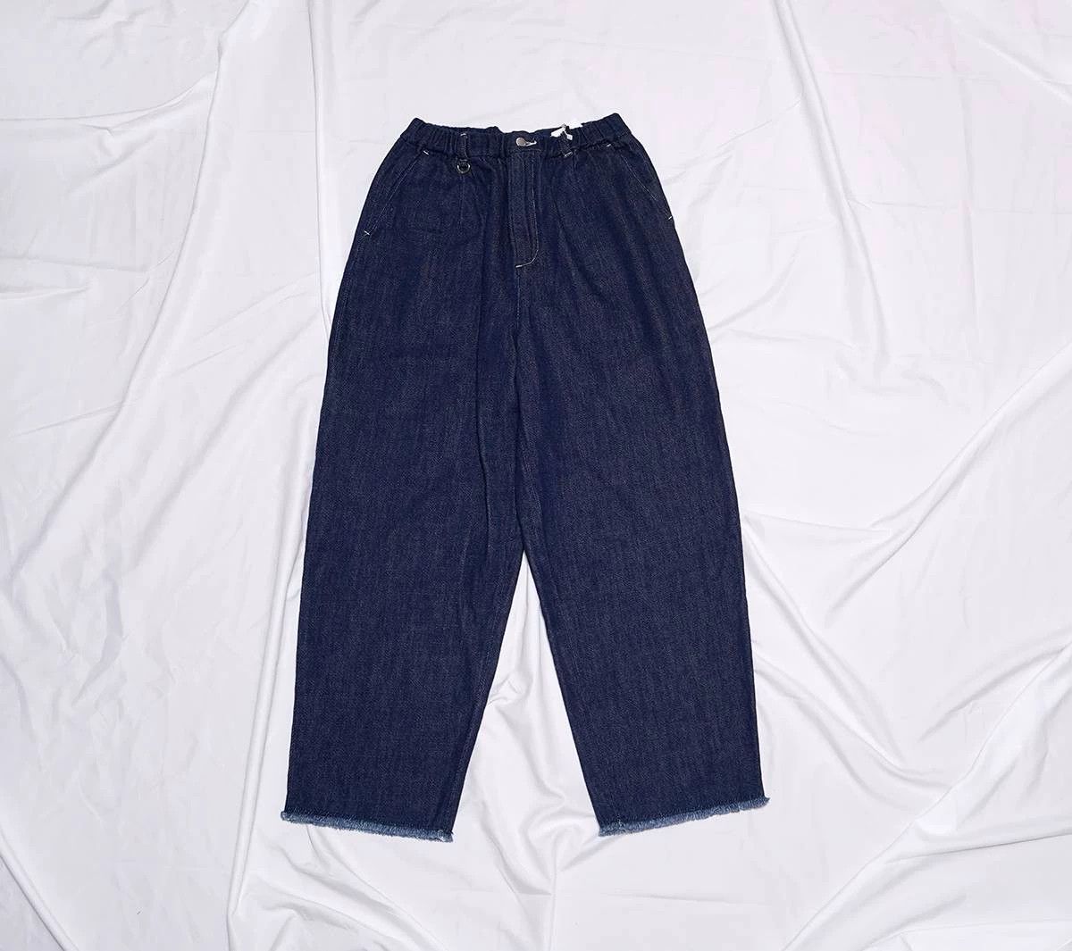 uniform experiment UNIFORM EXPERIMENT WASHED RELAX FIT INDIGO 3 PANTS Size US 34 / EU 50 - 1 Thumbnail