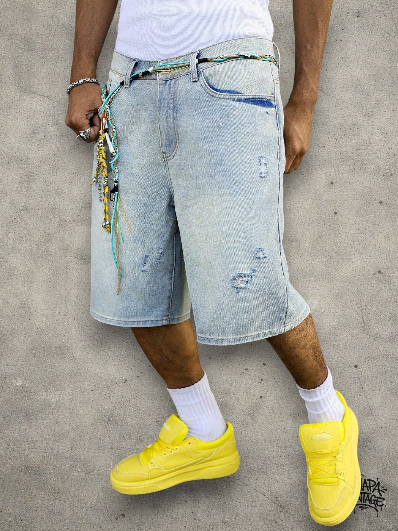 Vintage Washed jean shorts Size US 32 / EU 48 - 3 Thumbnail
