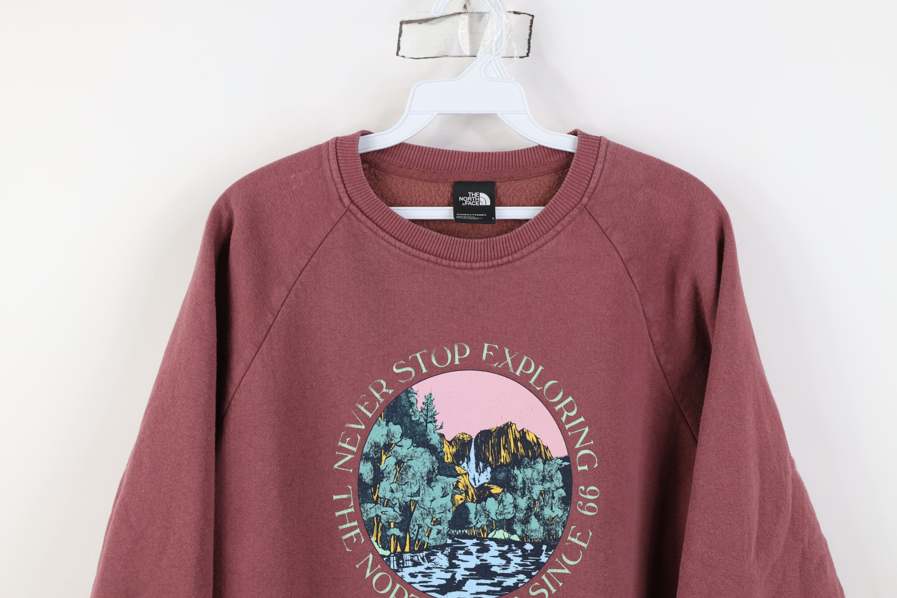 The North Face The North Face Spell Out Mountains Trees Nature Sweatshirt Size L / US 10 / IT 46 - 2 Thumbnail