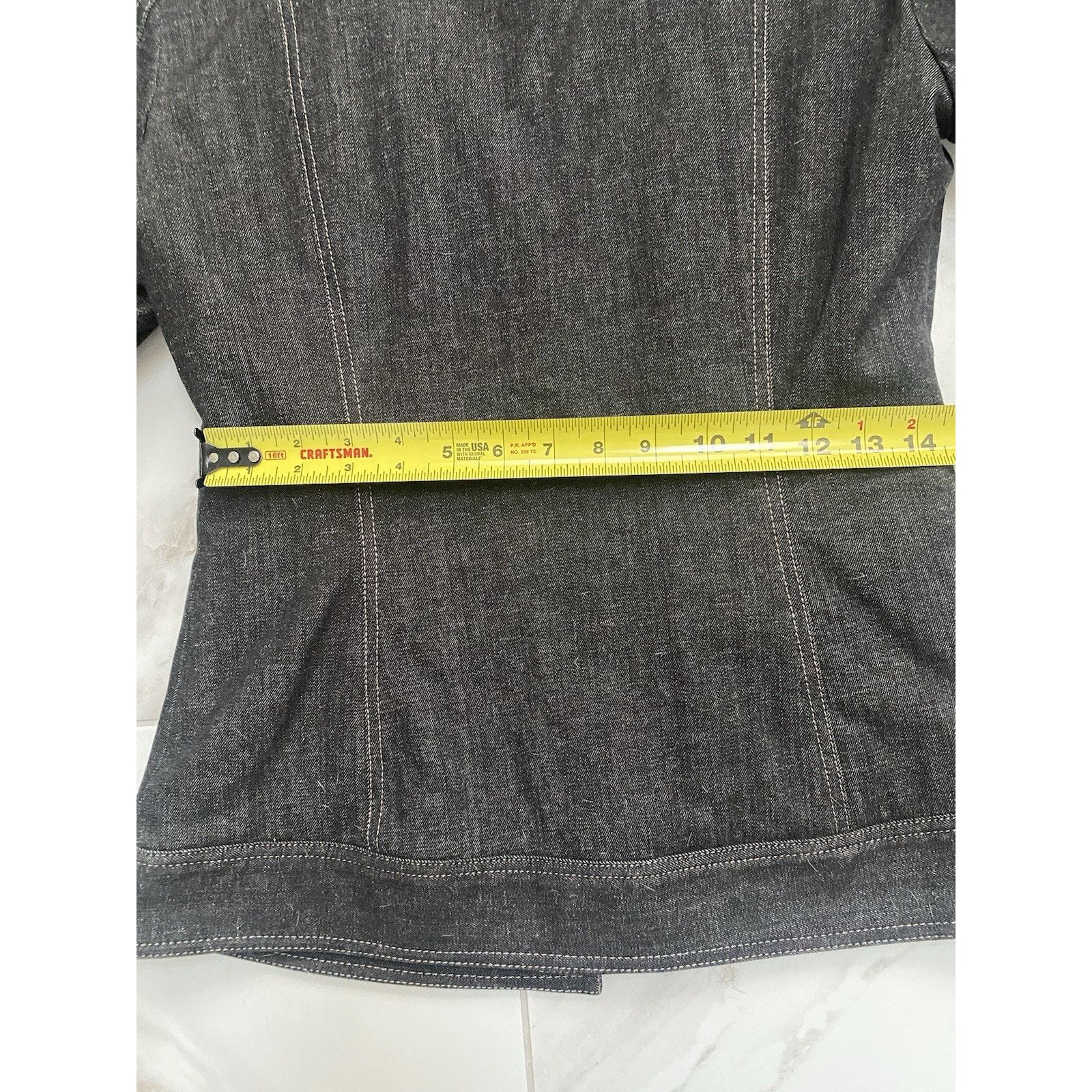 Anne Klein Anne Fontaine Blk Denim Jkt w/removable fur collar vintage Size S / US 4 / IT 40 - 6 Thumbnail