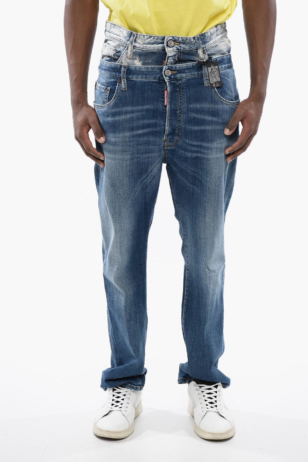 Dsquared2 Distressed Jeans BURBS with Painted Lettering Size US 34 / EU 50 - 1 Thumbnail