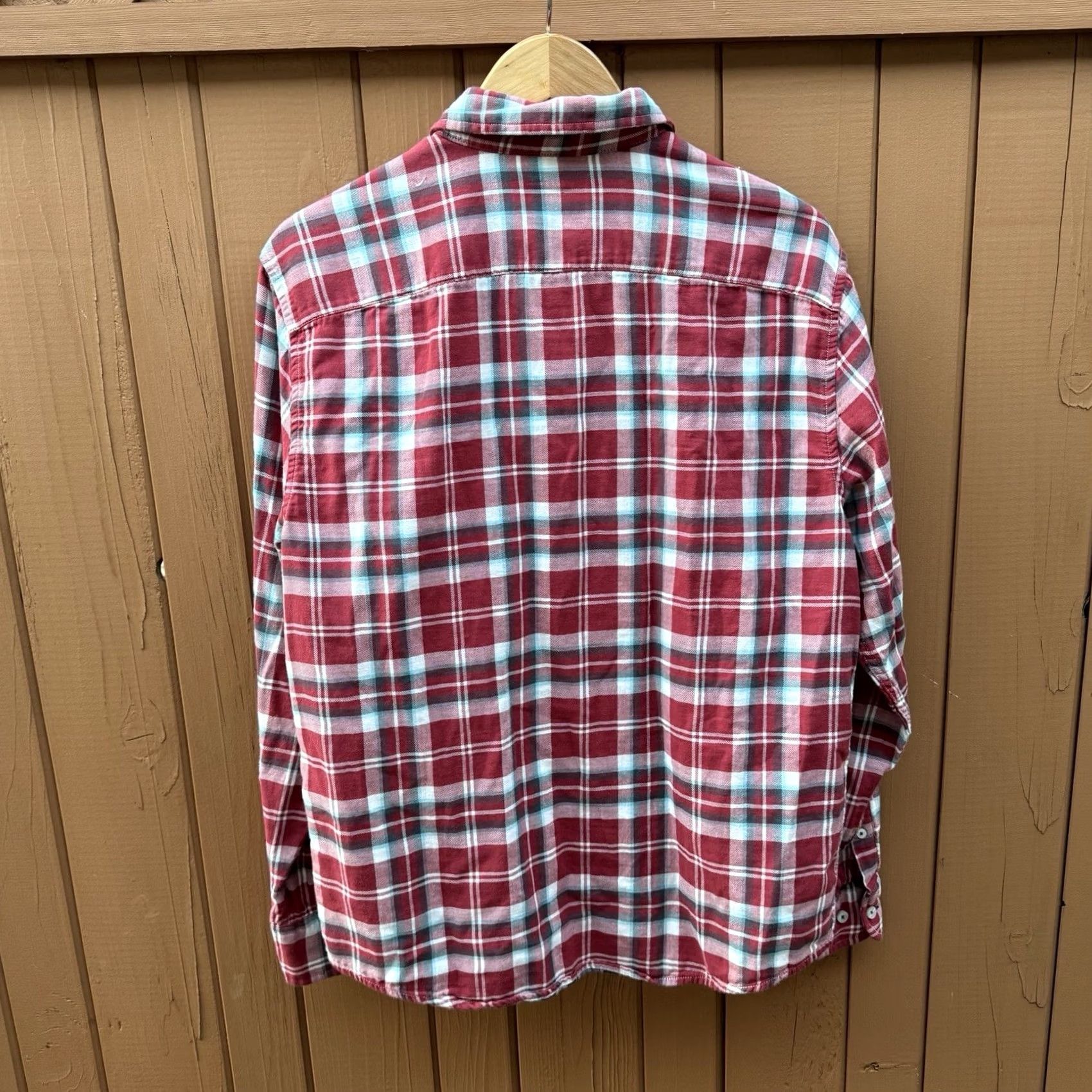 UNTUCKit UNTUCKit Shirt Mens Large Red Grey Plaid Button Up Long Sleeve Flannel Cotton Shirt Size US L / EU 52-54 / 3 - 2 Thumbnail