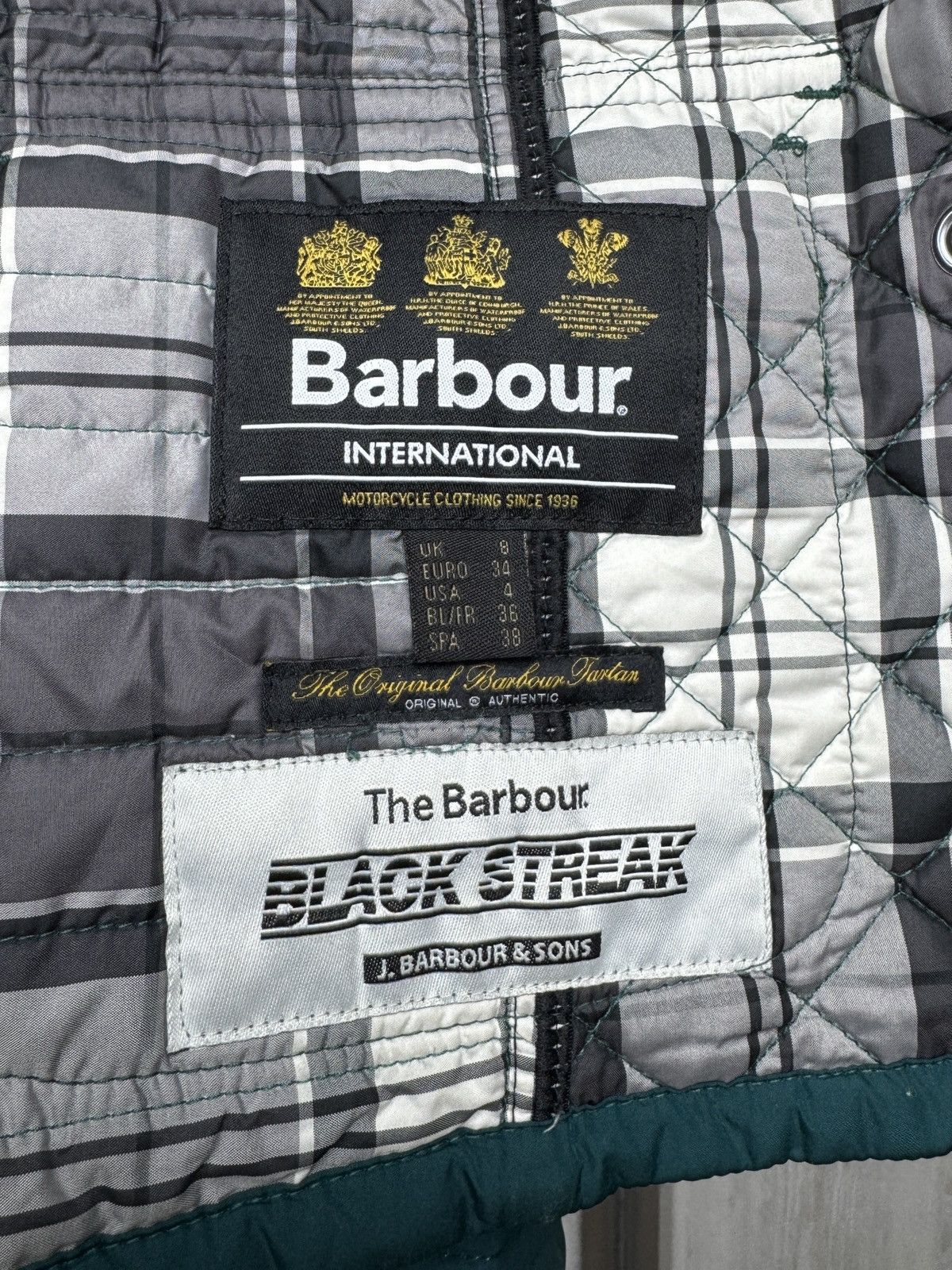 Barbour Barbour International Black Streak Quilted Leather Trim Jckt Size S / US 4 / IT 40 - 14 Thumbnail