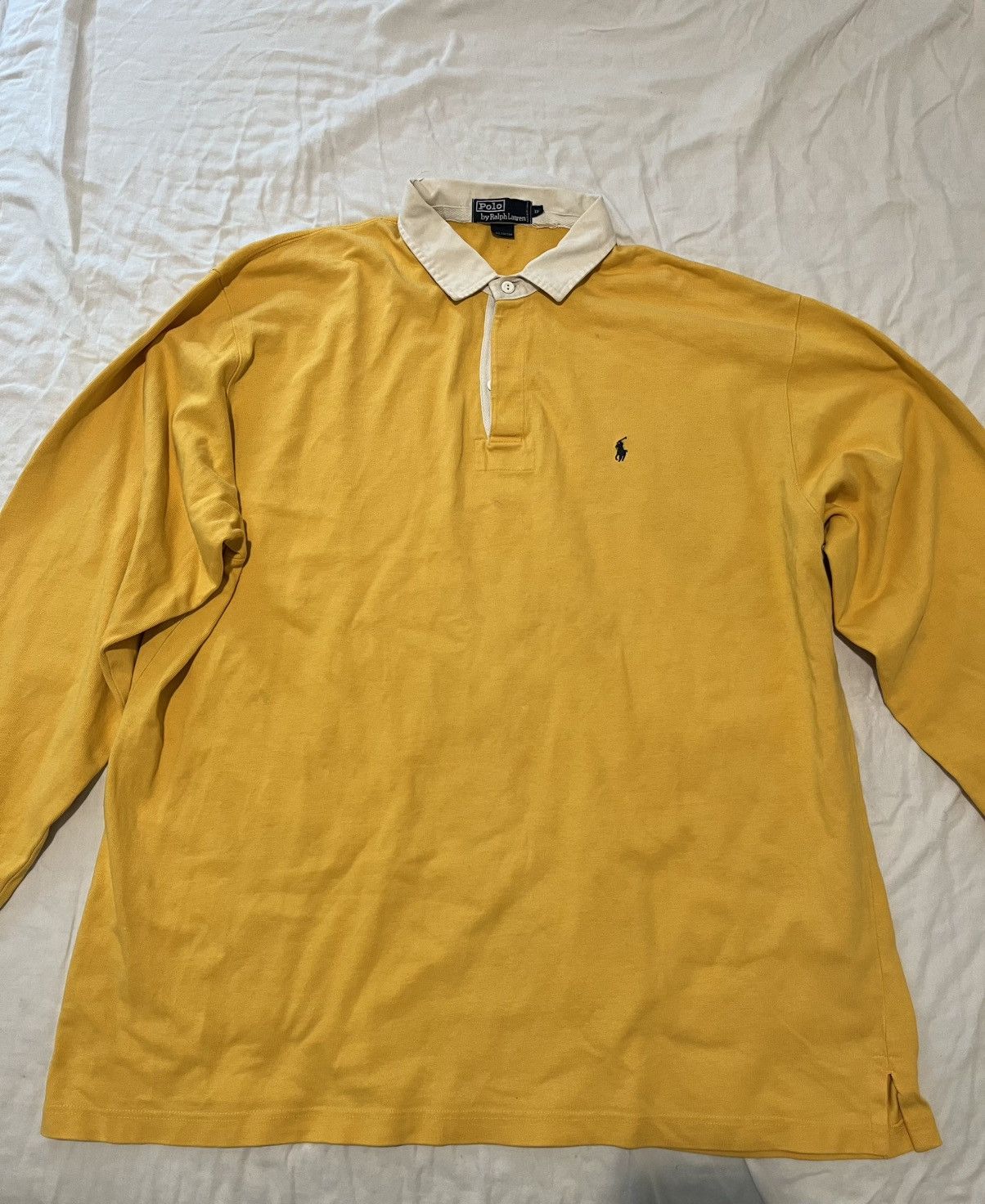 Polo Ralph Lauren Vintage 90s Polo Ralph Lauren Yellow Long Sleeve XXL Shirt Size US XXL / EU 58 / 5 - 1 Thumbnail
