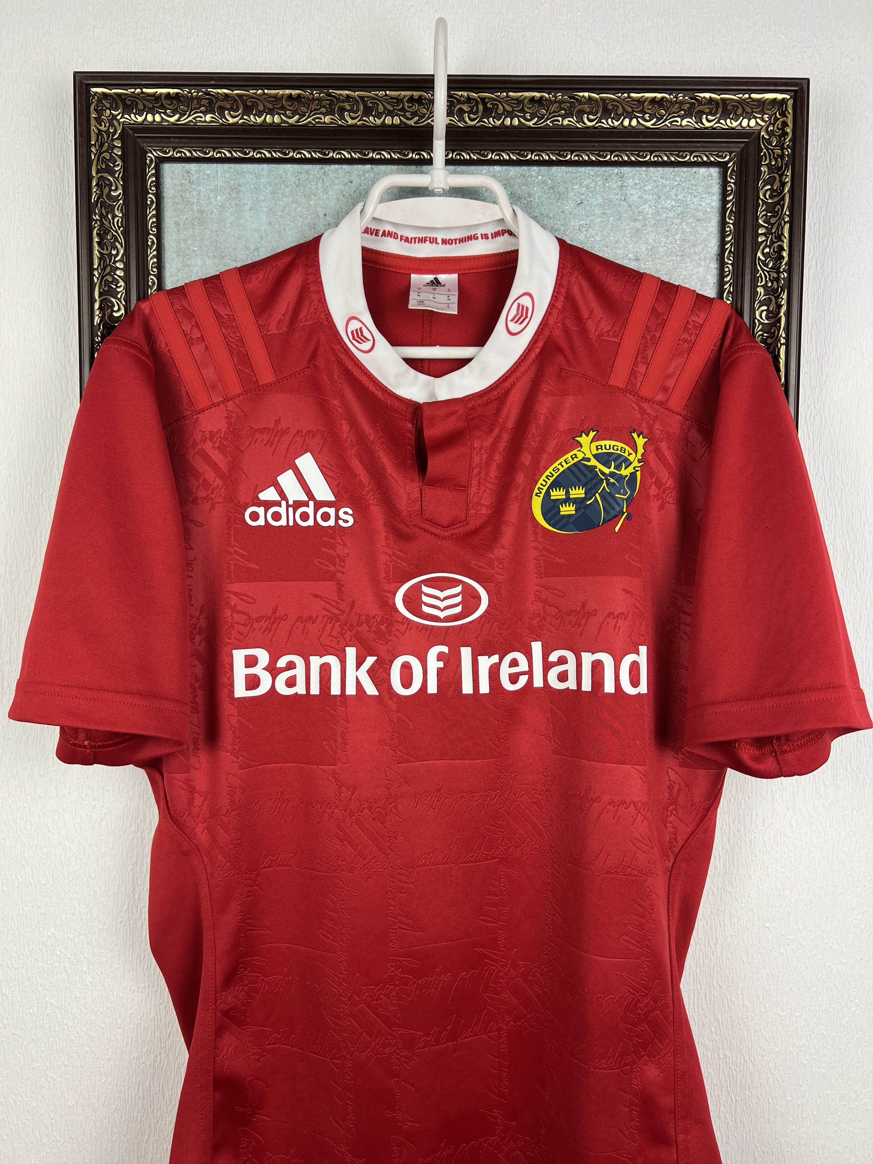 Adidas Munster Rugby Union Red Jersey Trikot Sport Shirt Rare Hype Size US M / EU 48-50 / 2 - 2 Thumbnail