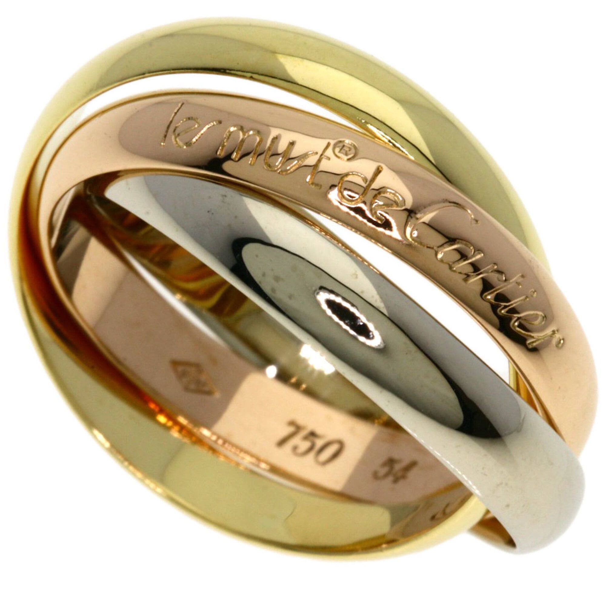 Cartier Cartier Trinity #54 Ring - 18K Yellow Gold/18K White Pink Gold Women's CARTIER Size ONE SIZE - 1 Thumbnail