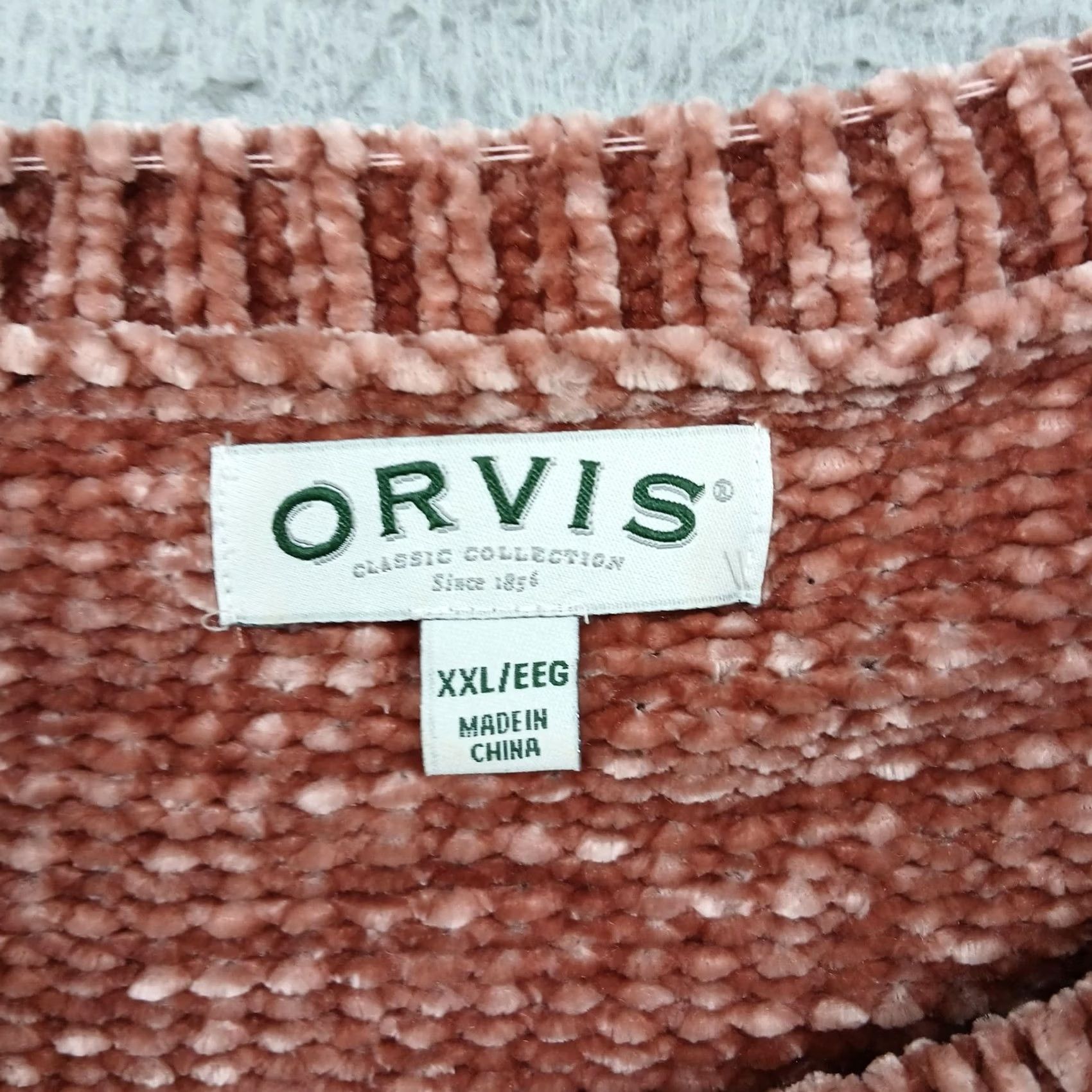 Orvis Orvis Sweater Womens 2XL Pink Chenille Crewneck Pullover Soft Cozy Knit Classic Size XXL / US 16-18 / IT 52-54 - 3 Thumbnail