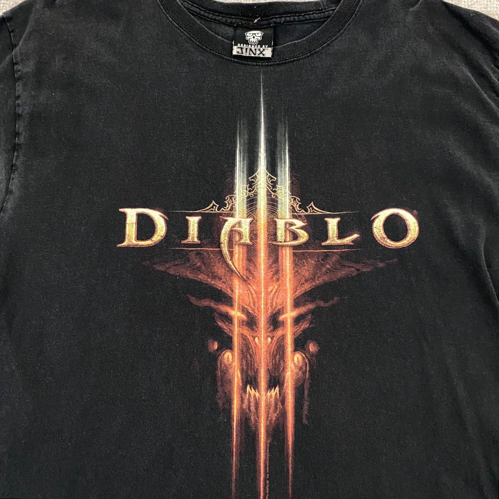 Doublet VINTAGE Diablo x Jinx Shirt Mens Large Blizzard Double Sided Tee Goth Grunge Y2K Size US L / EU 52-54 / 3 - 2 Thumbnail