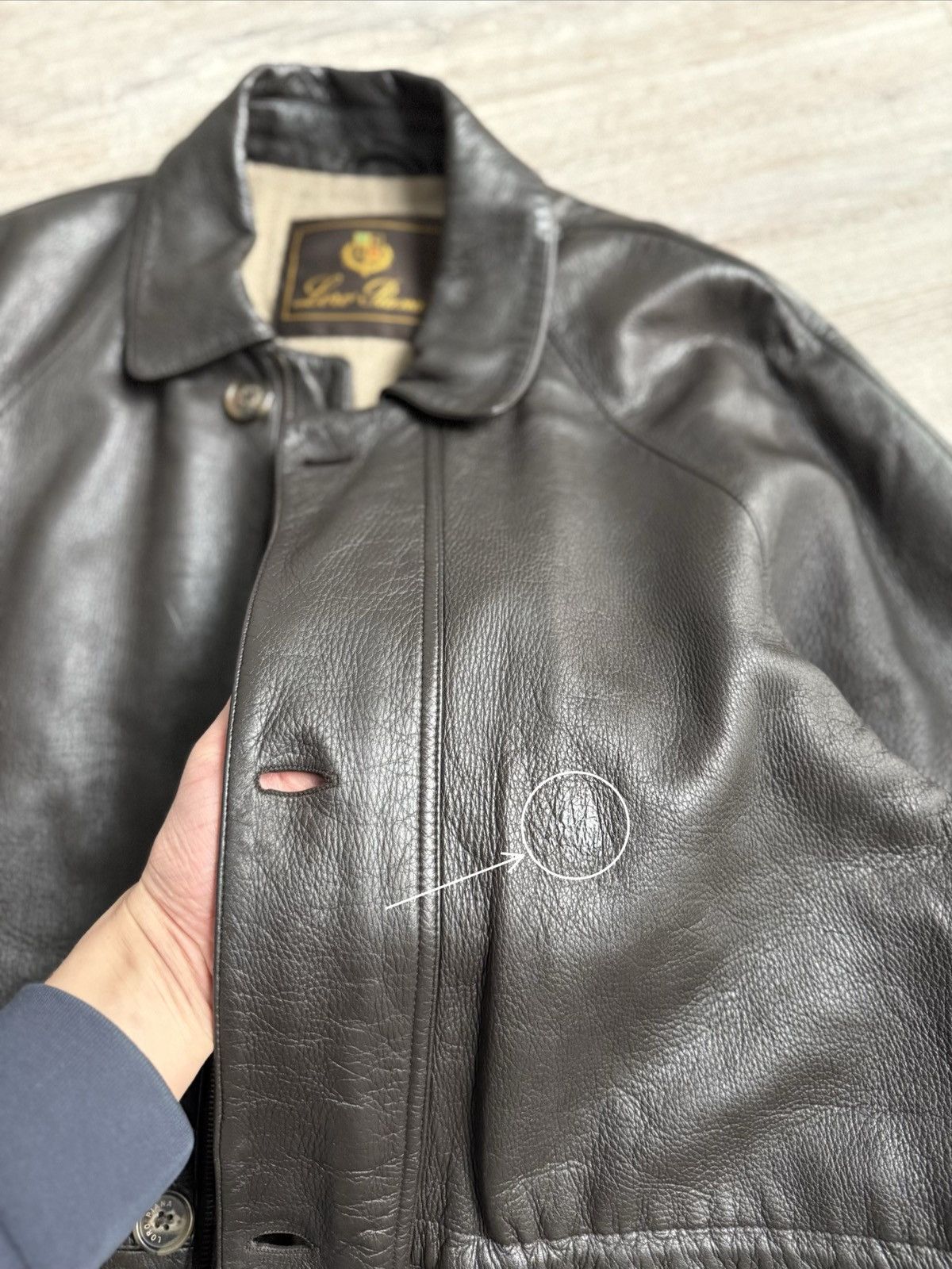 Loro Piana Loro Piana Brown Deer Leather Cashmere Lined Coat 3/4 sleeve Size US L / EU 52-54 / 3 - 12 Thumbnail