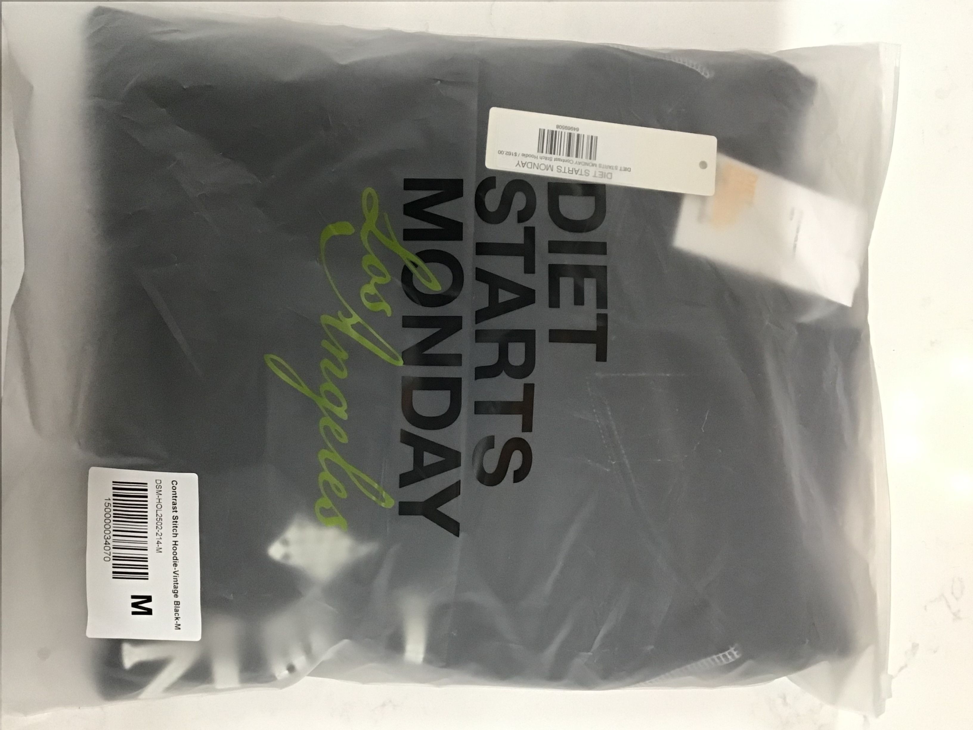 Diet Starts Monday DIET STARTS MONDAY Contrast Stitch Hoodie Vintage Black Size US M / EU 48-50 / 2 - 9 Thumbnail