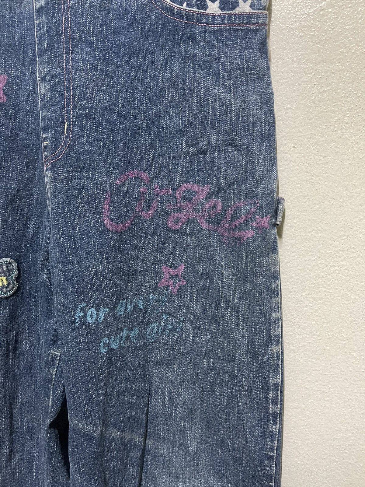Angel Blue × Japanese Brand × Vintage Angel Blue Overall Patches Denim Size 30" / US 8 / IT 44 - 9 Thumbnail