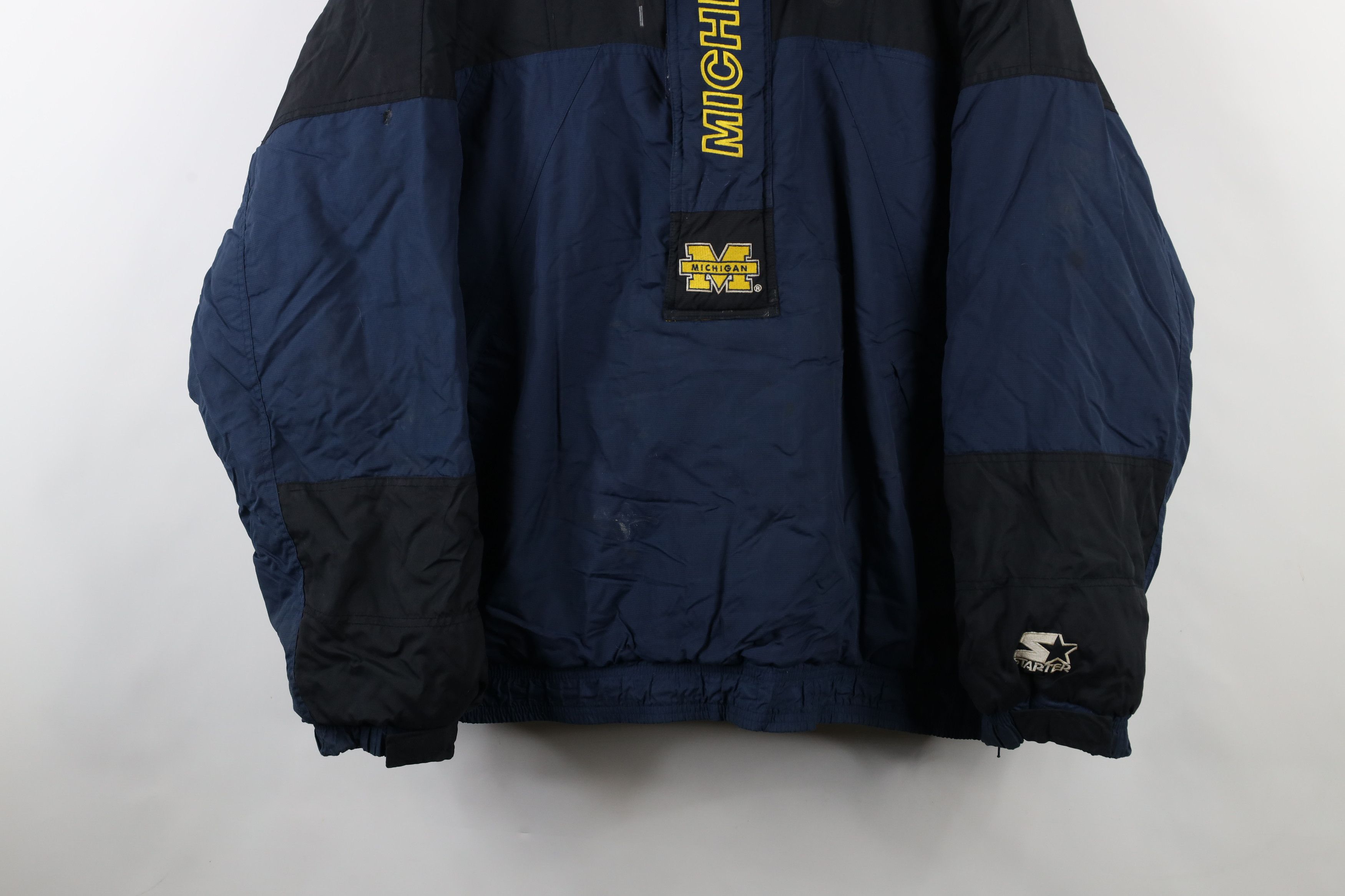 Starter Vintage 90s Starter University of Michigan Puffer Jacket Size US XL / EU 56 / 4 - 3 Thumbnail