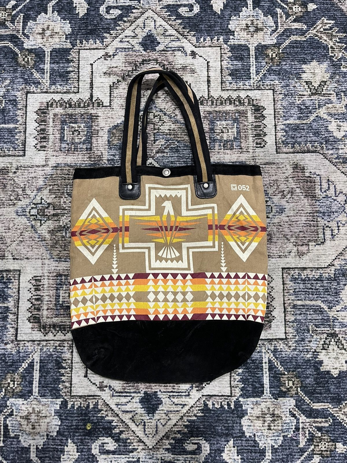 MasterPiece × Vintage Vintage Master Piece Japan Product Navajo Printed Tote Bag Size ONE SIZE - 1 Thumbnail