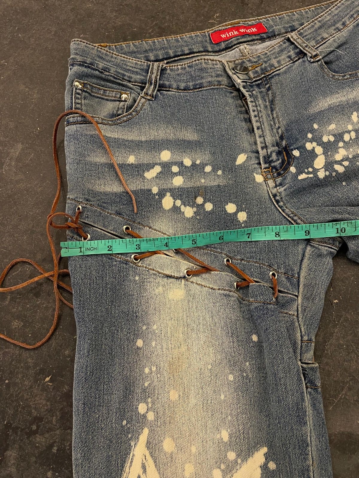 Hysteric Glamour Y2k Winkwink laced ifsixwasnine flare jeans Size 29" - 18 Thumbnail