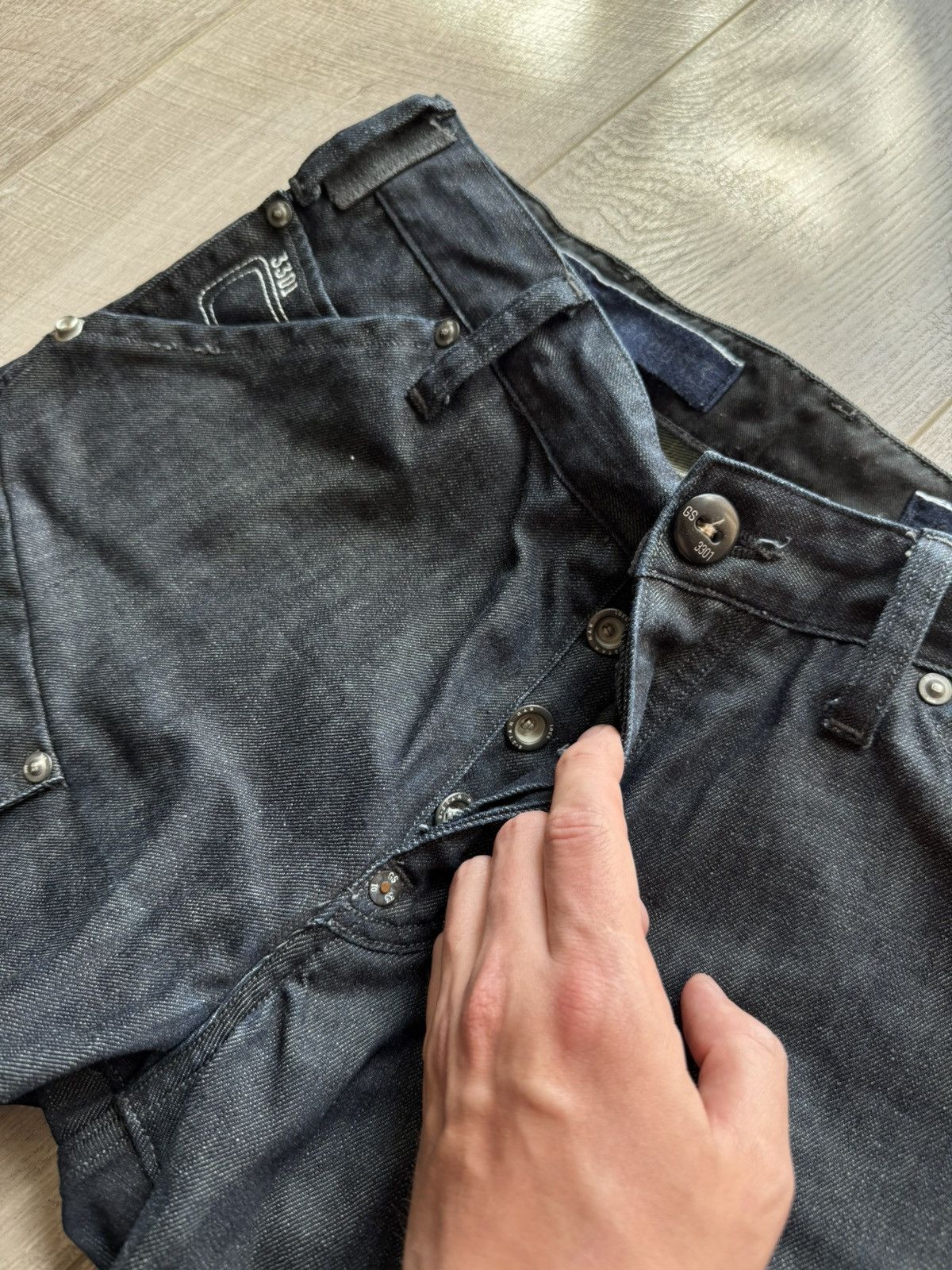 G-Star G Star Raw 3301 Avant Garde Y2K Italy Japan Punk Opium Jeans Size US 32 / EU 48 - 13 Thumbnail