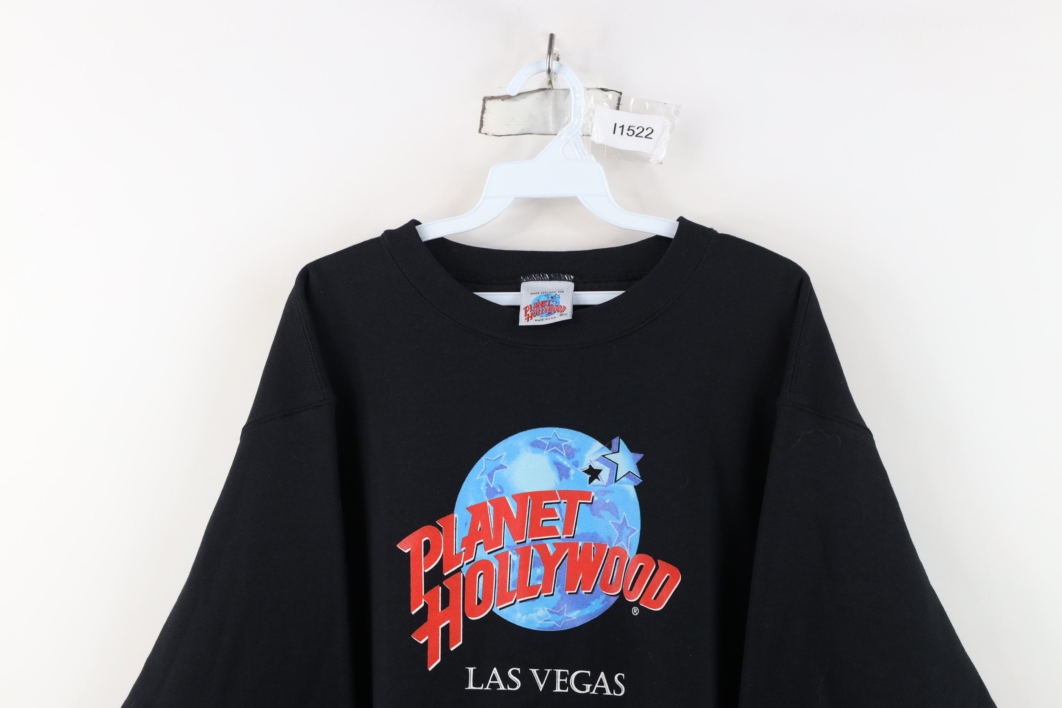 Vintage Vintage 90s Planet Hollywood Las Vegas Sweatshirt Black USA Size US L / EU 52-54 / 3 - 2 Thumbnail