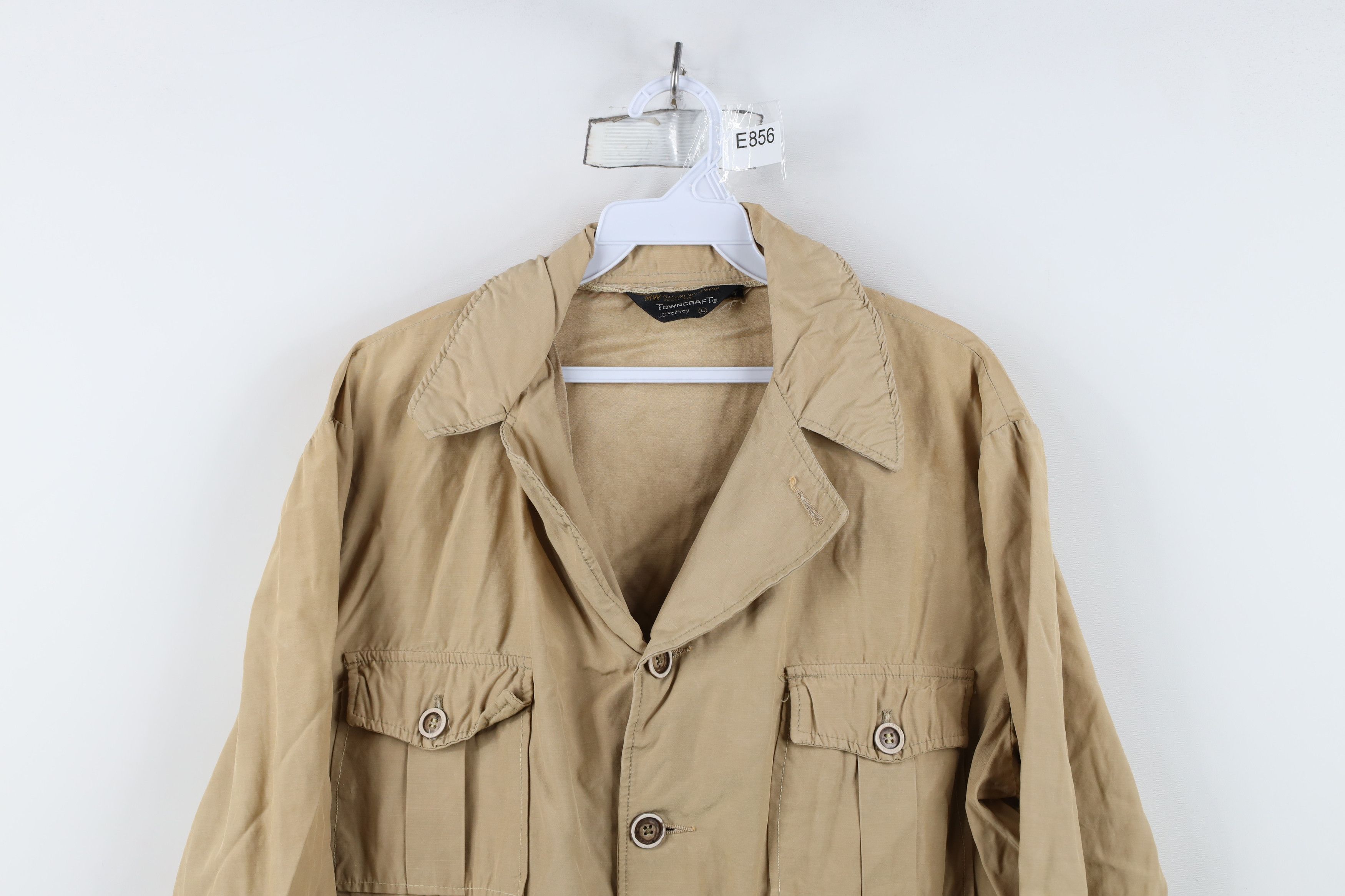 Vintage Vintage 70s Streetwear Rayon Gabardine Safari Bush Jacket Size US L / EU 52-54 / 3 - 2 Thumbnail