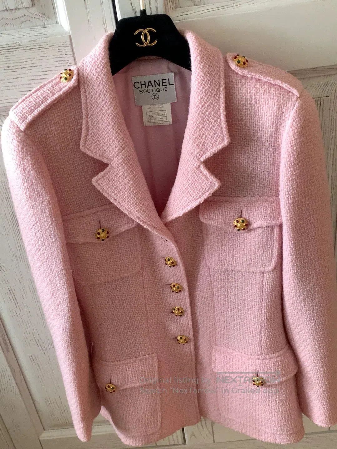 Chanel Chanel Vintage Glass Button Pink Coat. Size S / US 4 / IT 40 - 2 Thumbnail