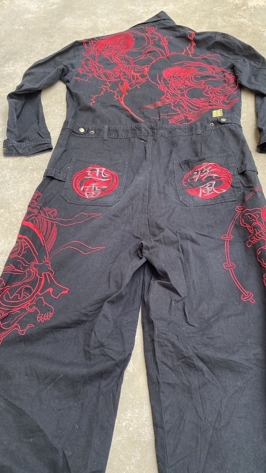 Japanese Brand 🔥Rare🔥Karakuri Coveralls Embroidery Logo Streetwear Design Size US 40 / EU 56 - 4 Thumbnail
