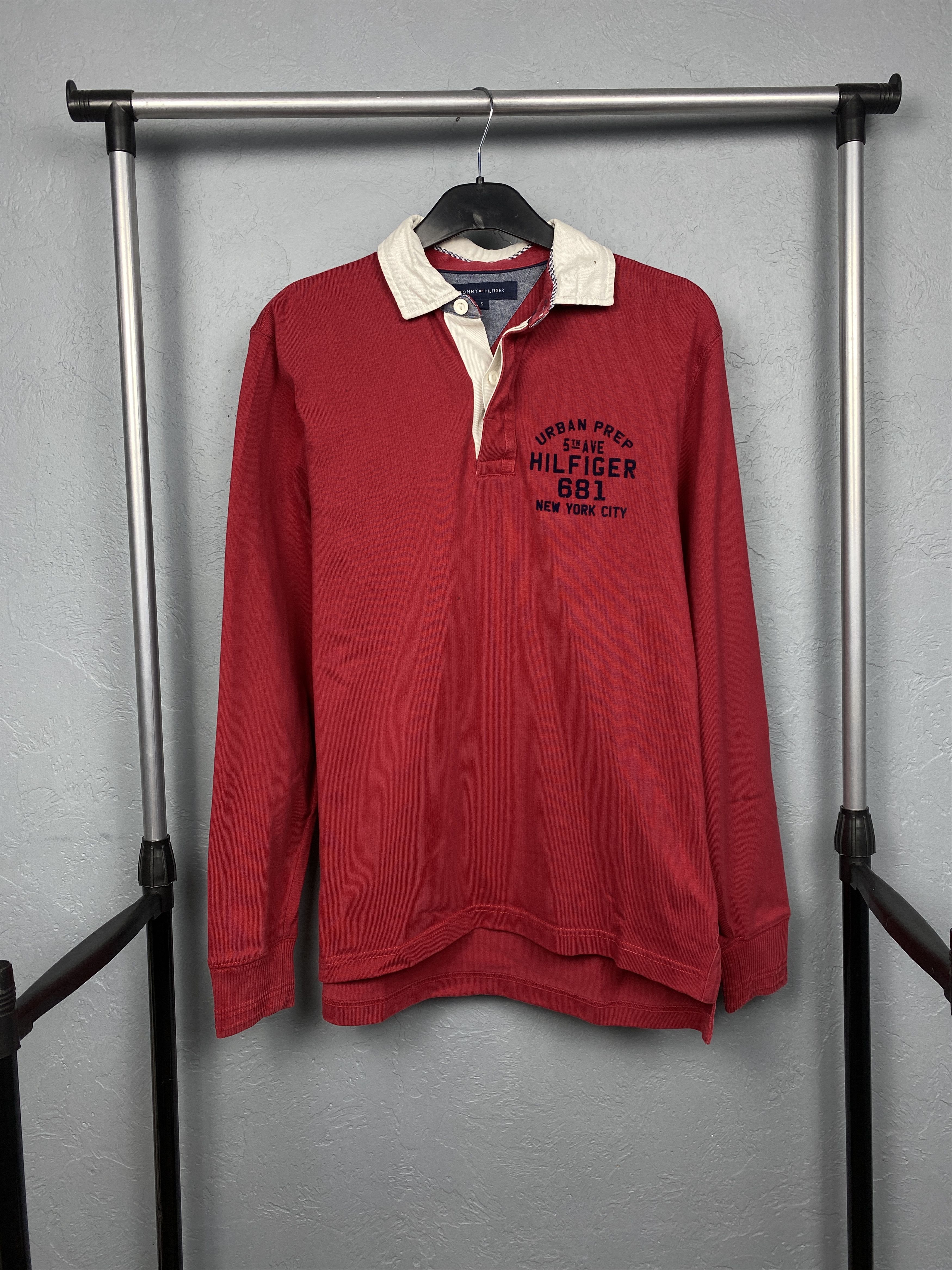 Tommy Hilfiger × Vintage Tommy Hilfiger Vintage Rugby Polo Shirt Y2K Size US S / EU 44-46 / 1 - 1 Thumbnail