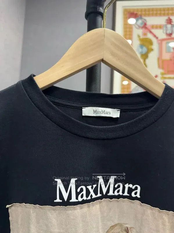 Max Mara MaxMara Black Cotton Dog Print T-Shirt . Size XS / US 0-2 / IT 36-38 - 4 Thumbnail