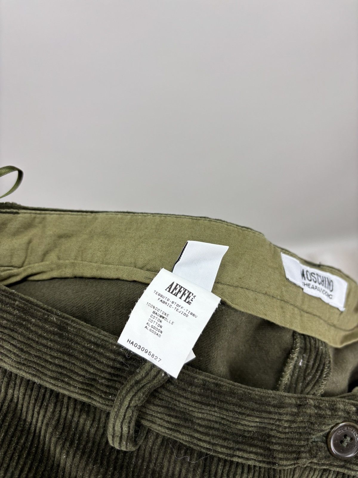 Designer × Moschino Womens corduroy pants Moschino Cheap and Chic Size 46 Size 32" / US 10 / IT 46 - 8 Thumbnail